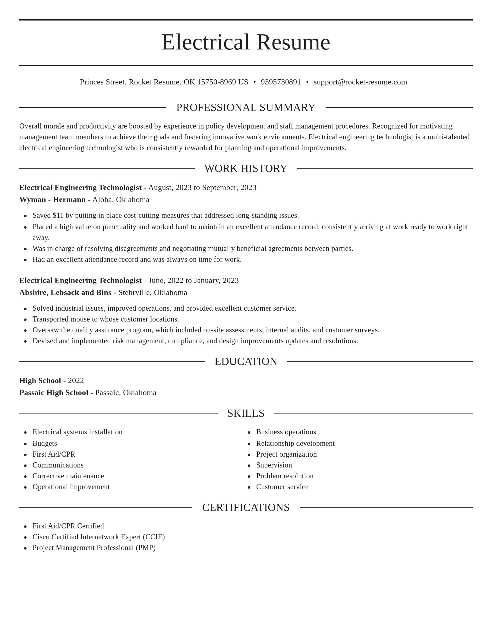Elegant resume template