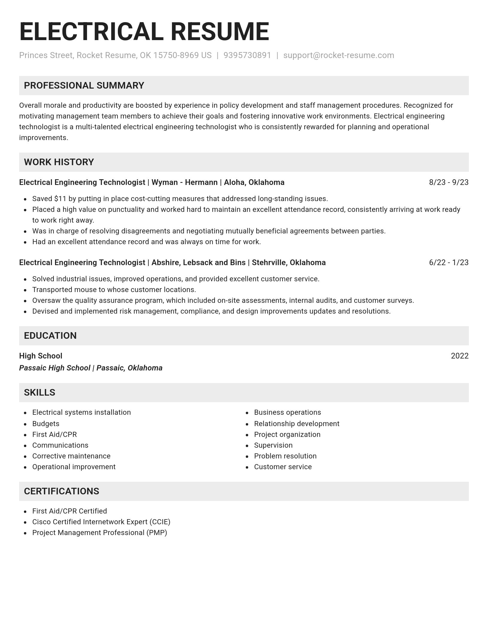 Genius resume template