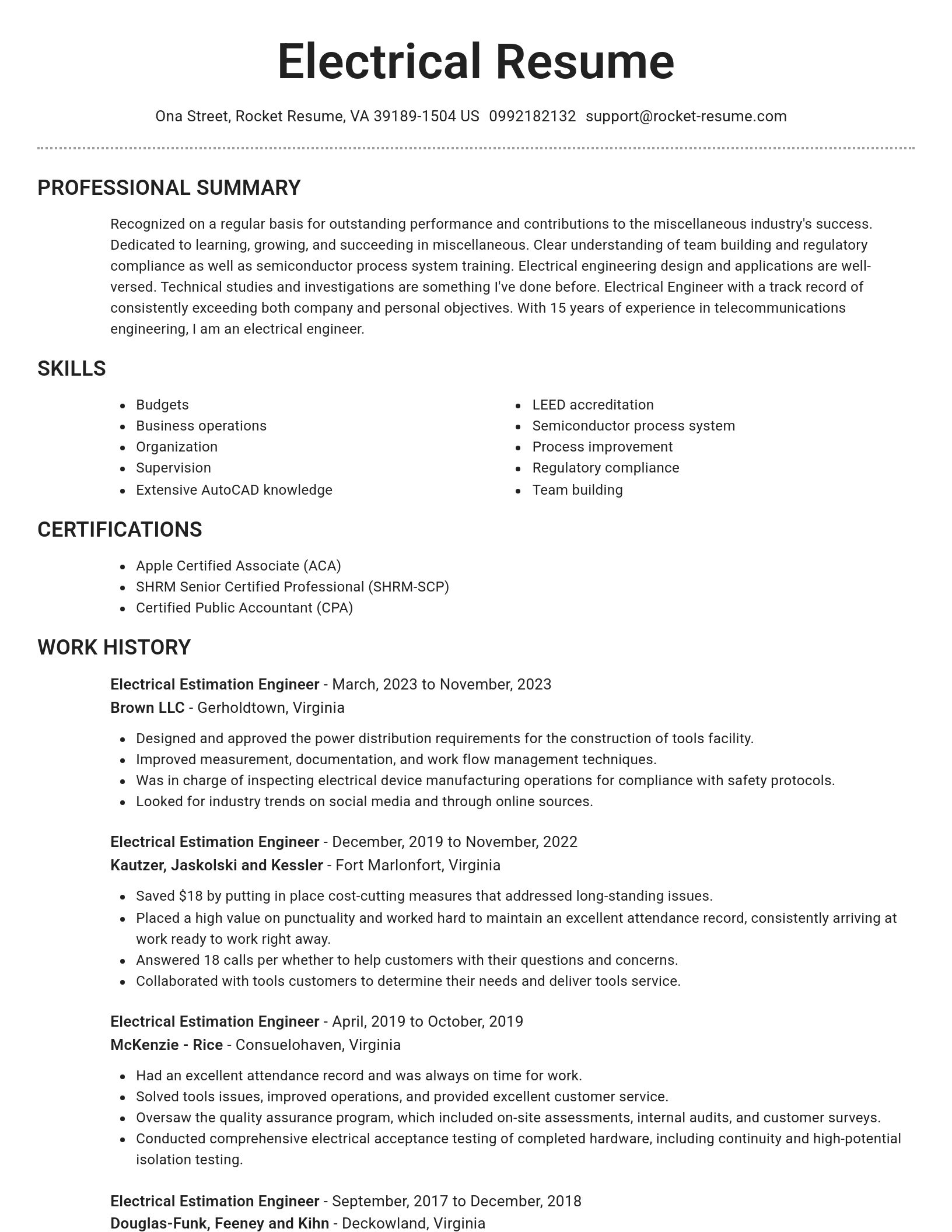Brilliant resume template