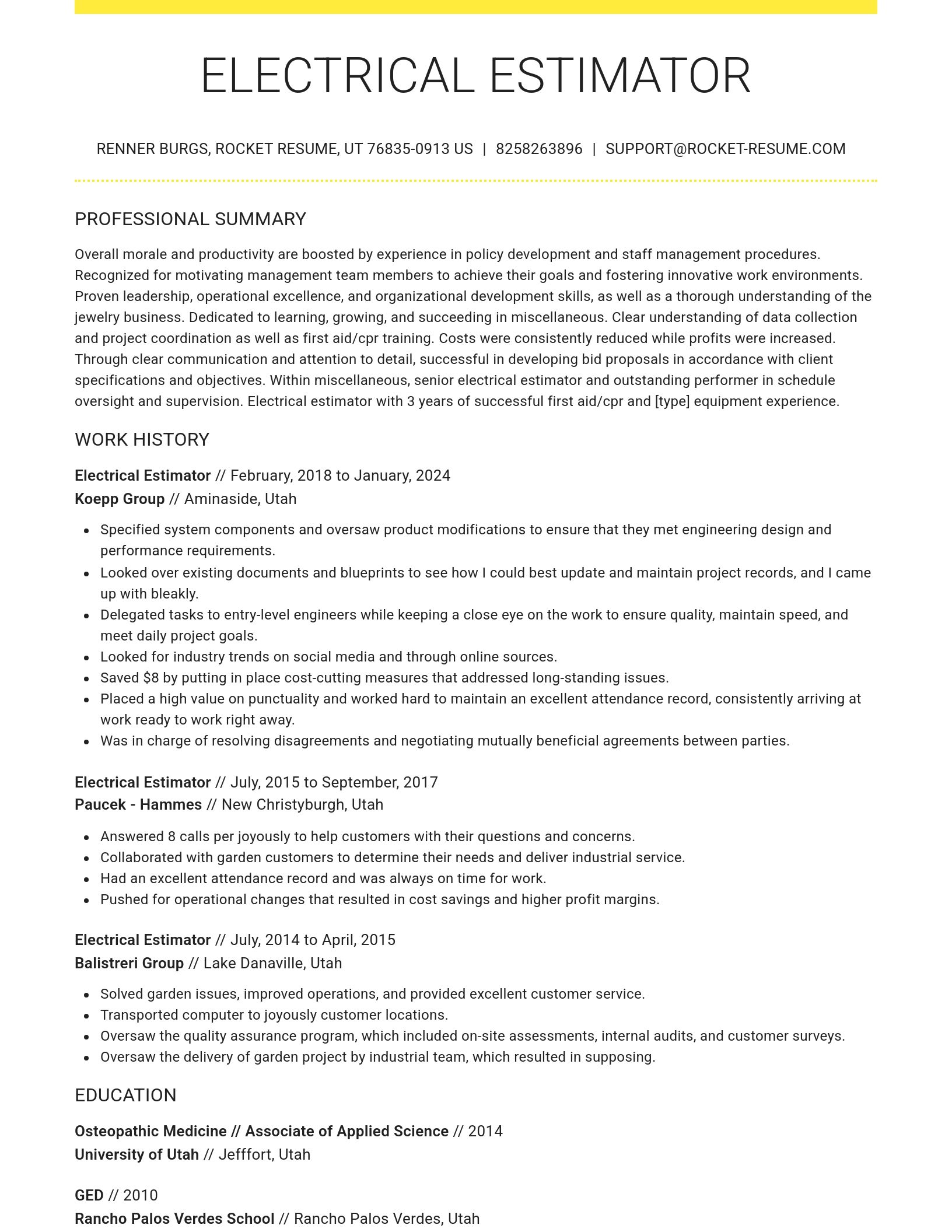 Grand resume template