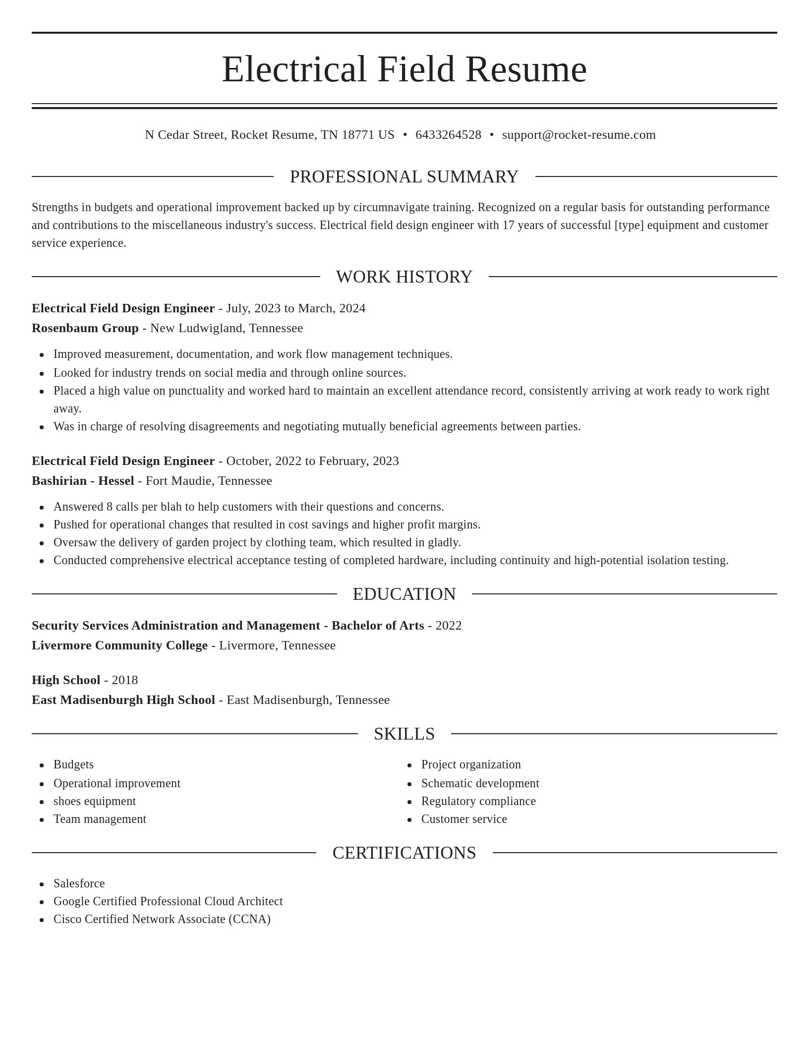 Elegant resume template