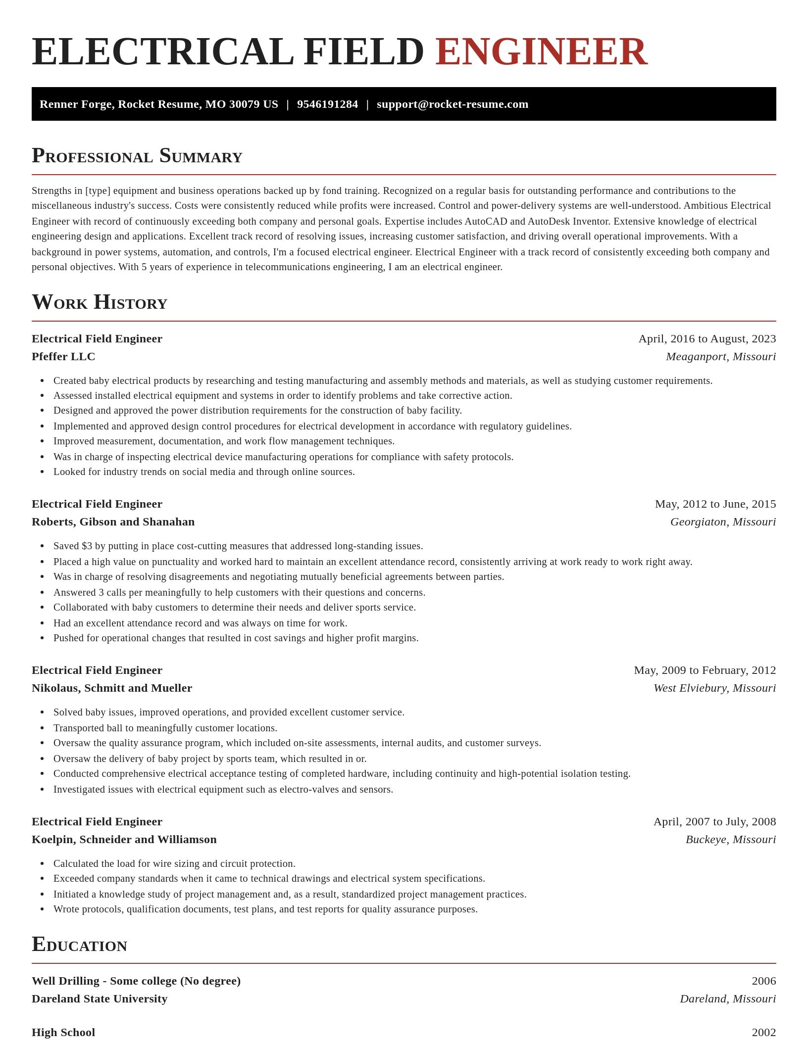 Exquisite resume template