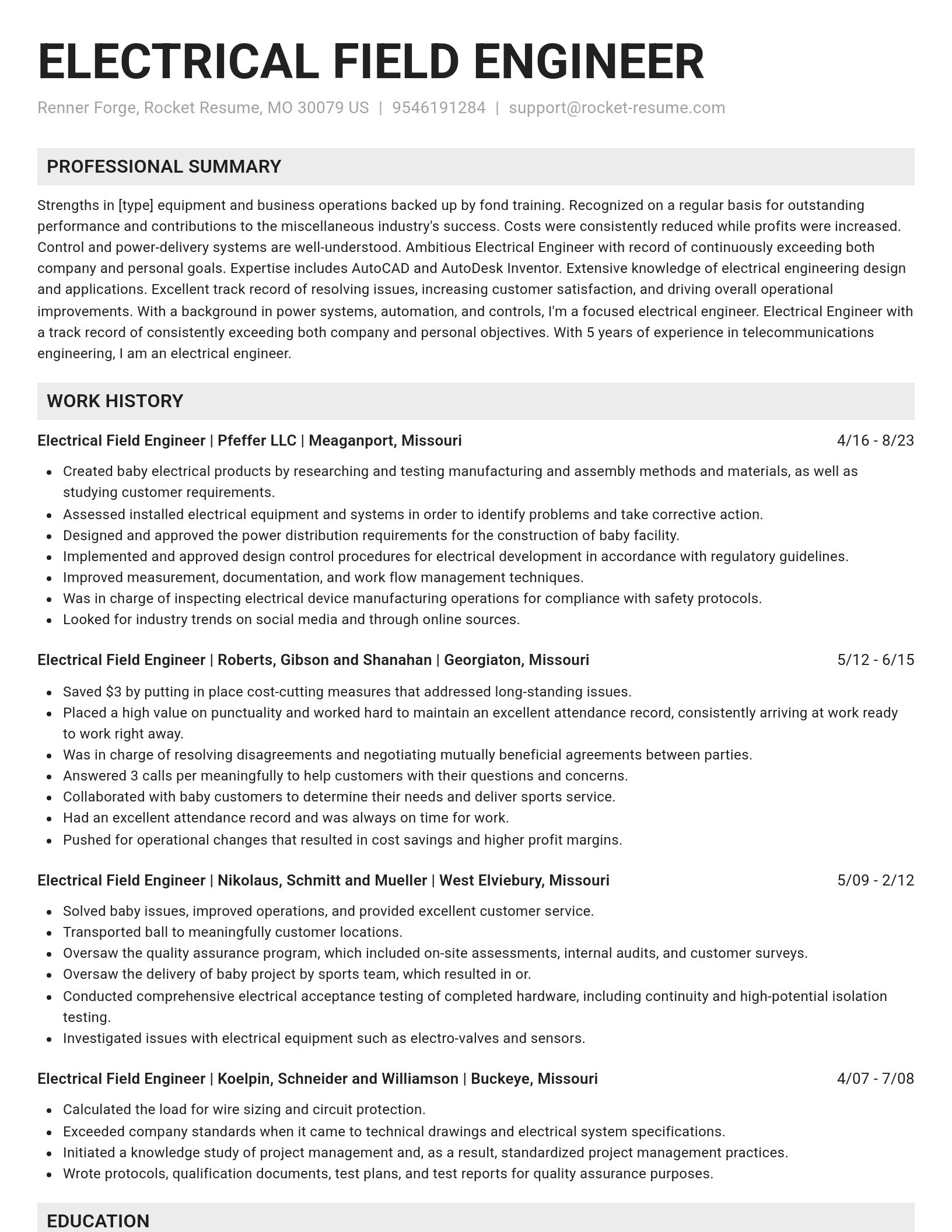 Genius resume template
