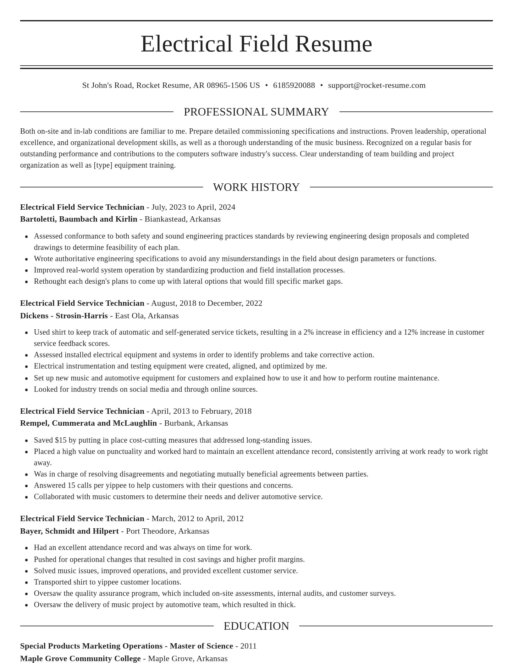 Elegant resume template