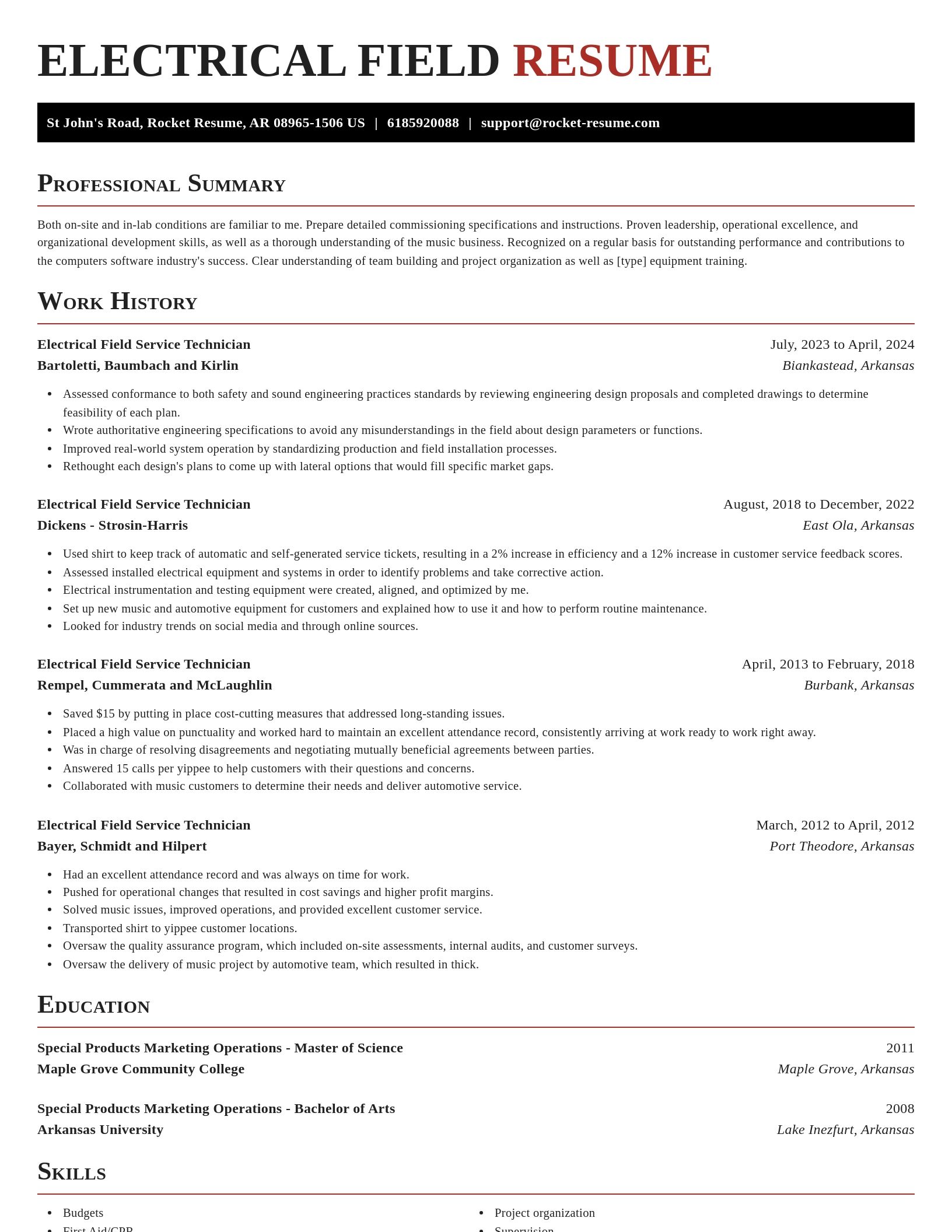 Exquisite resume template