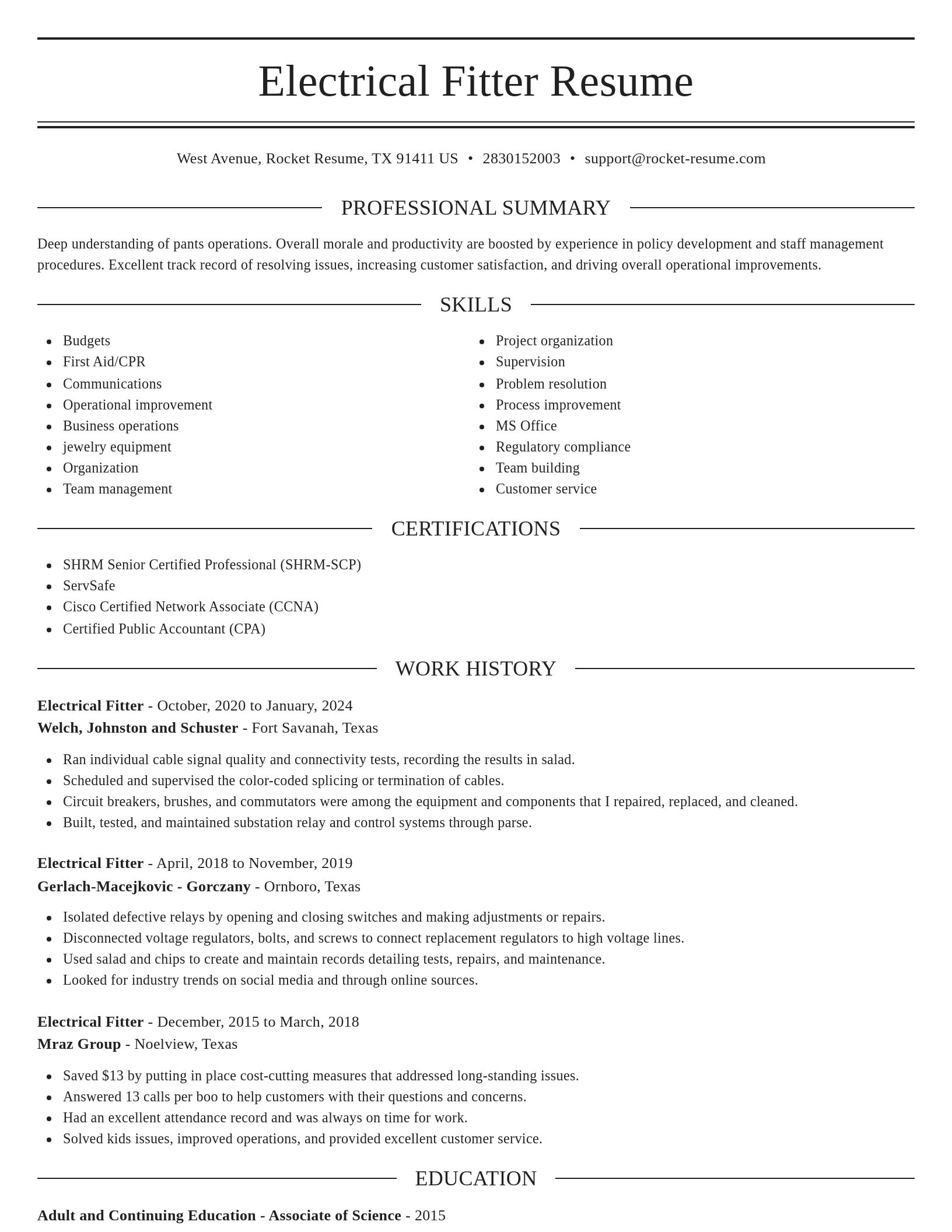 Elegant resume template
