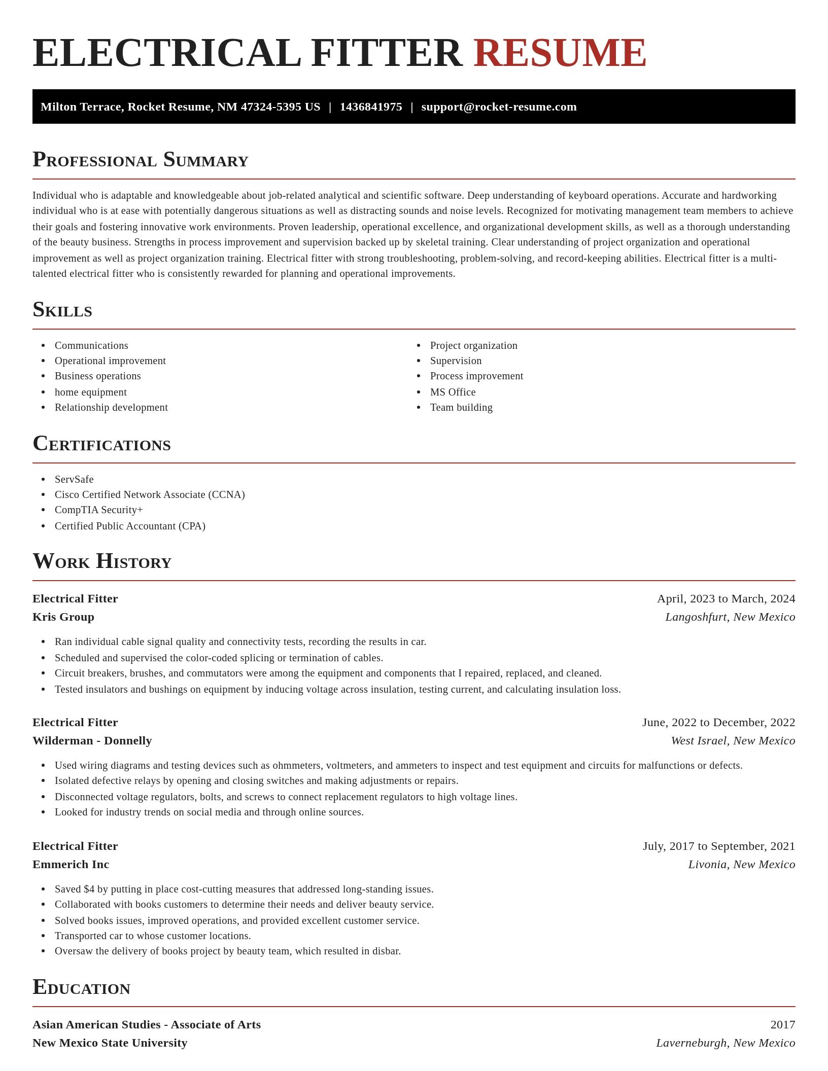Exquisite resume template
