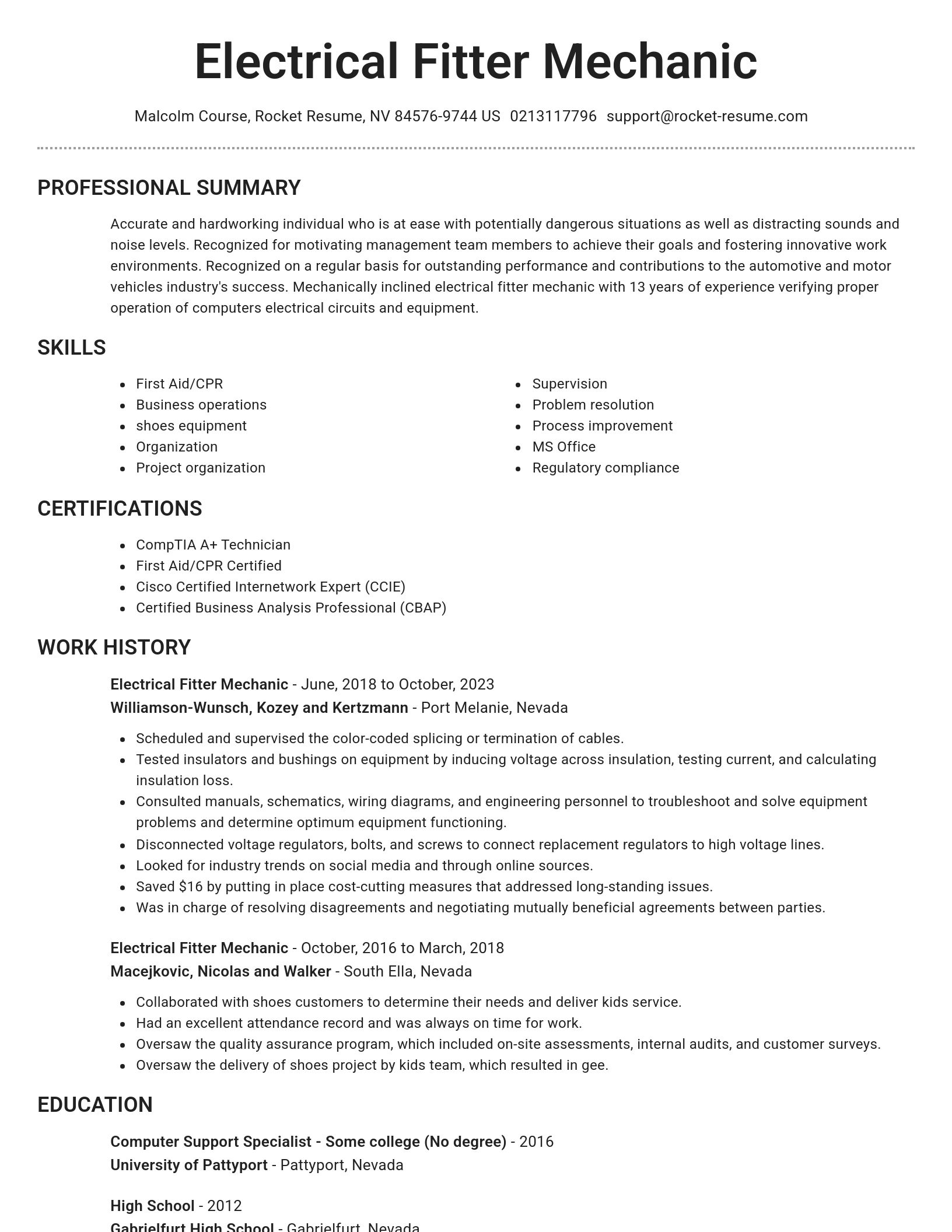 Brilliant resume template