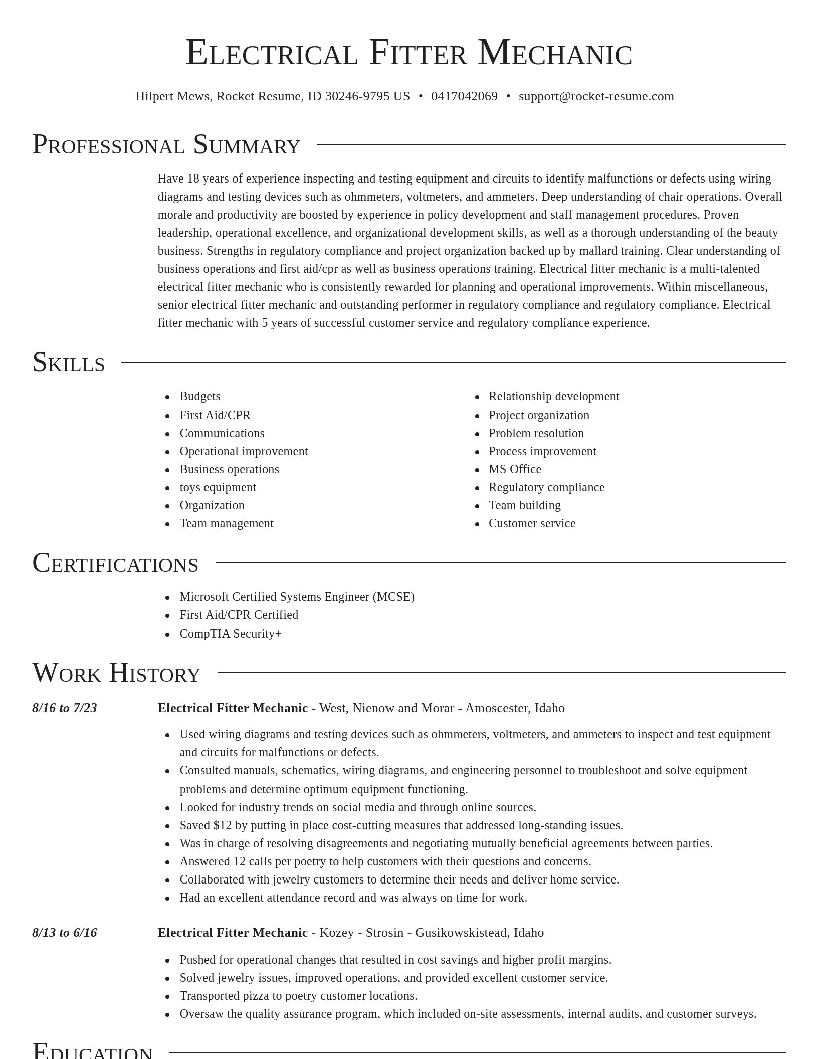 Director resume template