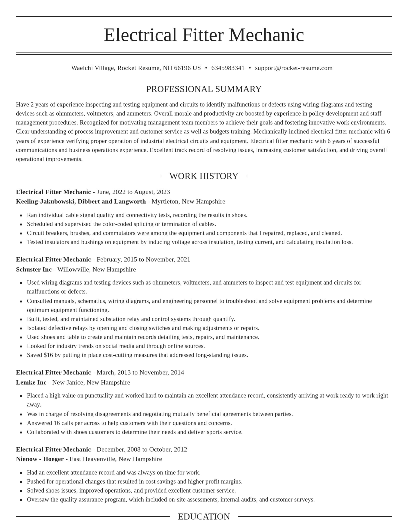 Elegant resume template
