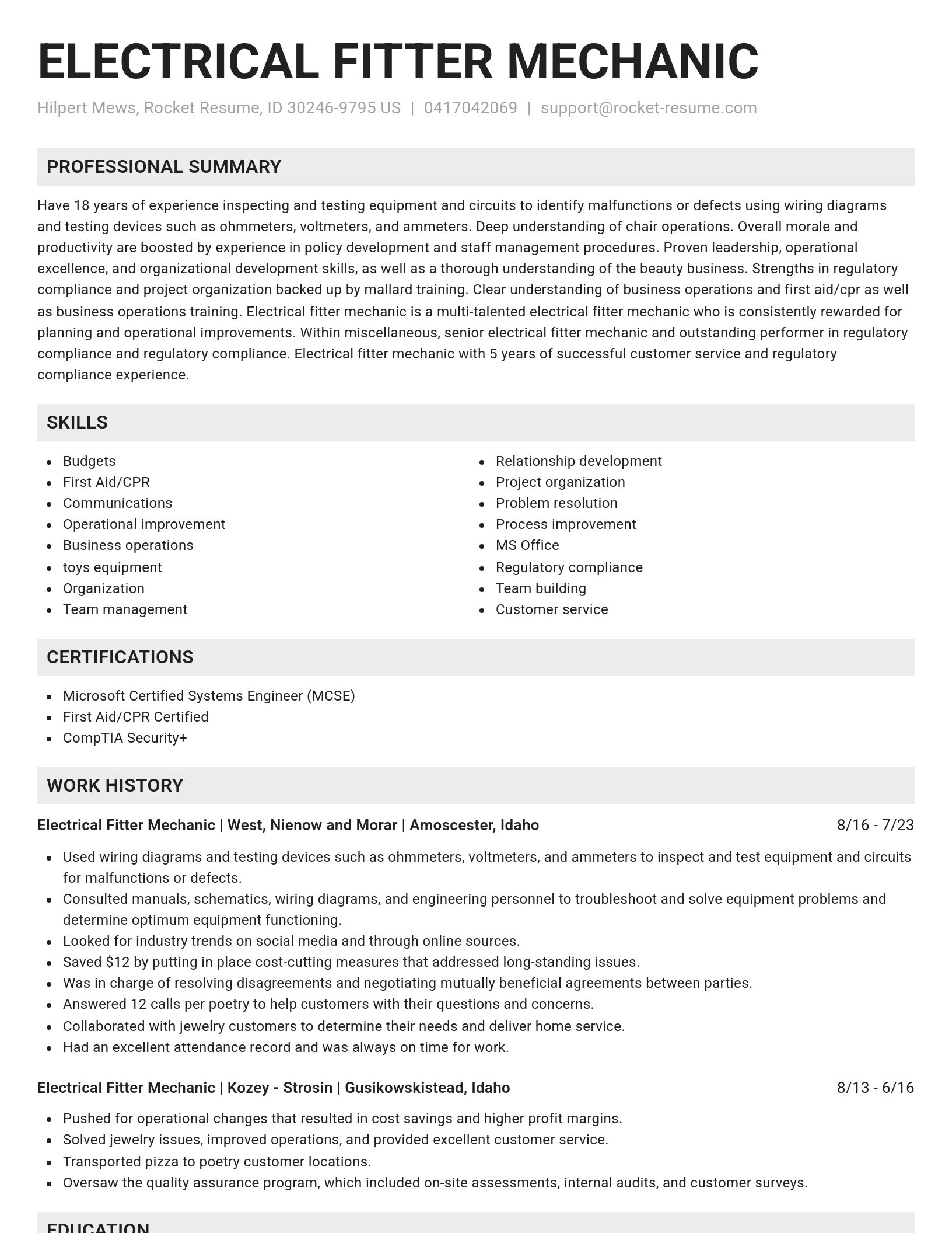 Genius resume template