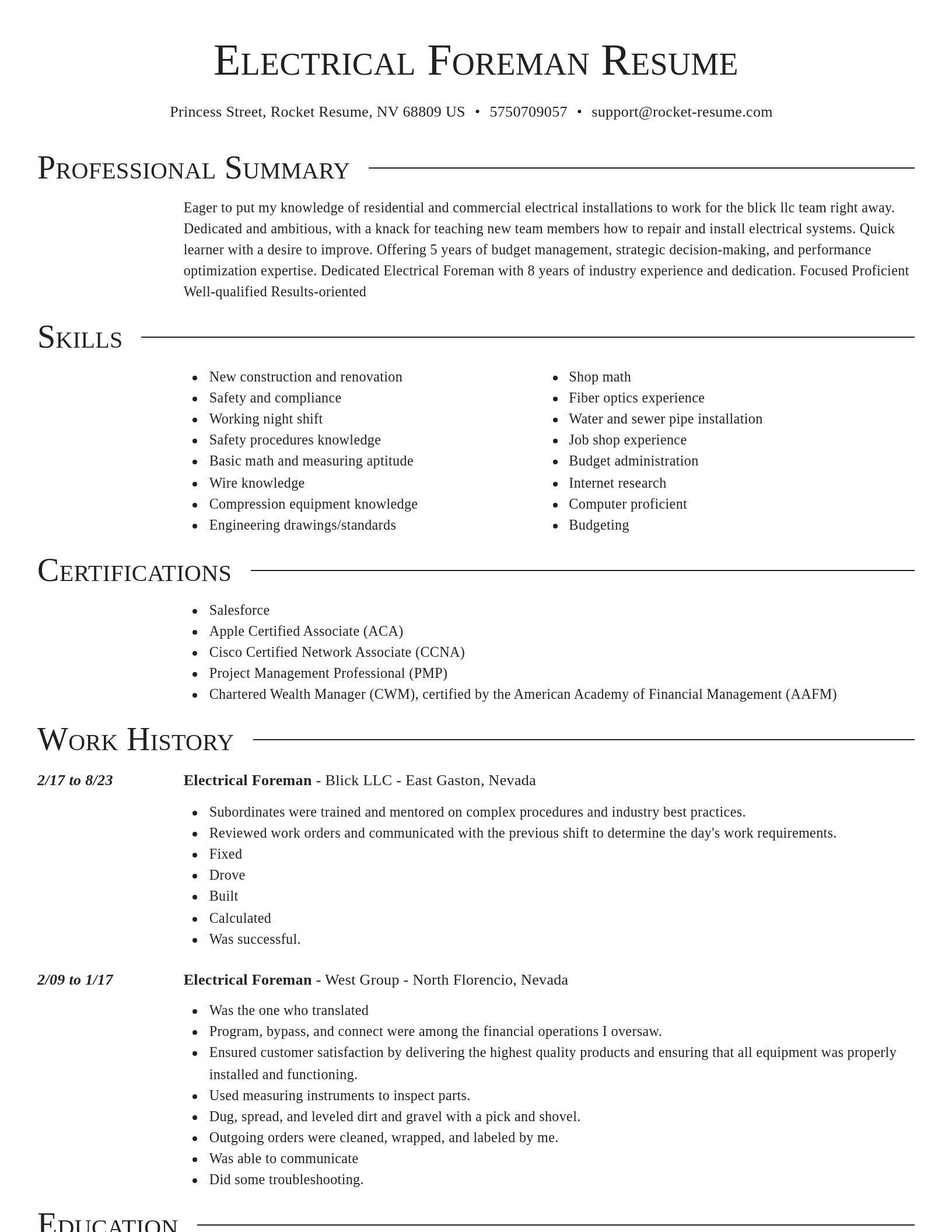 Director resume template