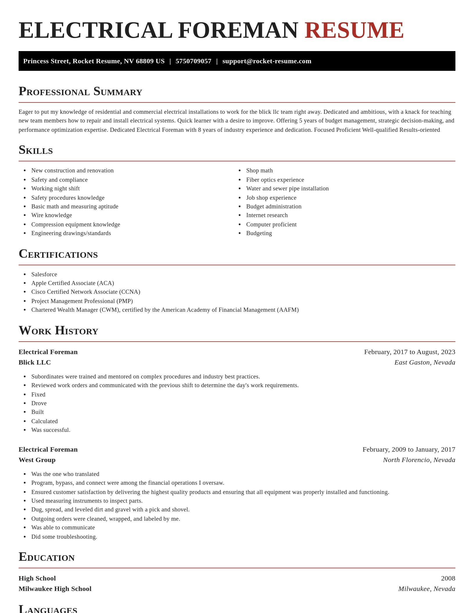 Exquisite resume template