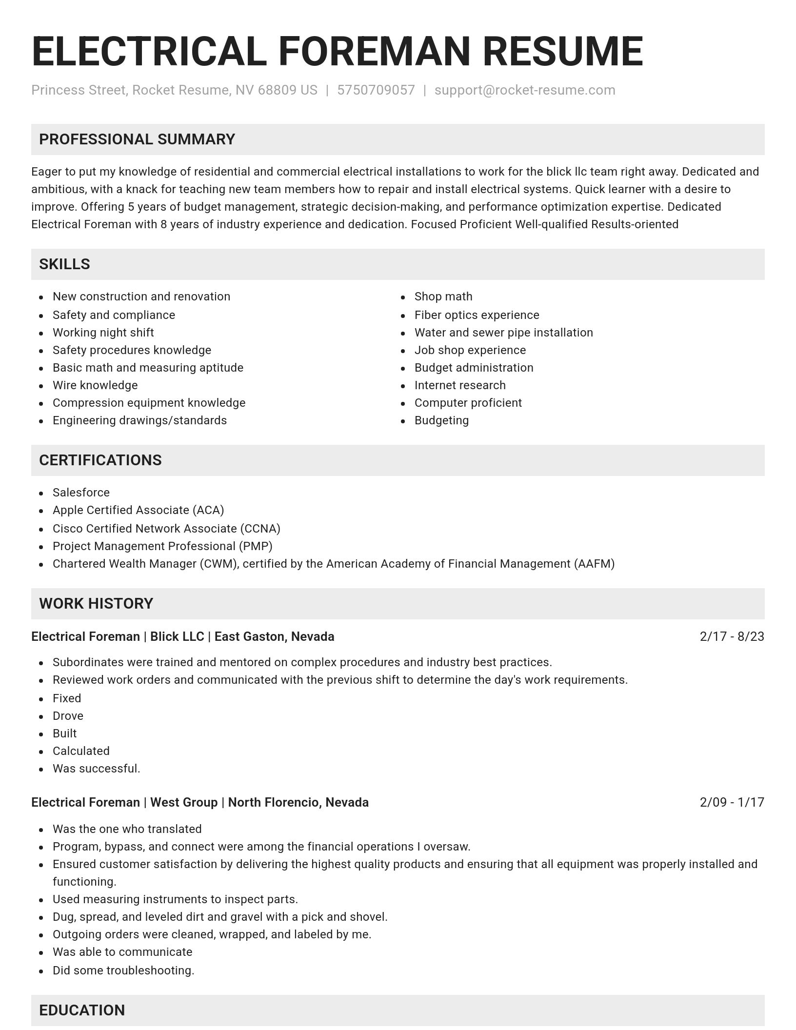Genius resume template