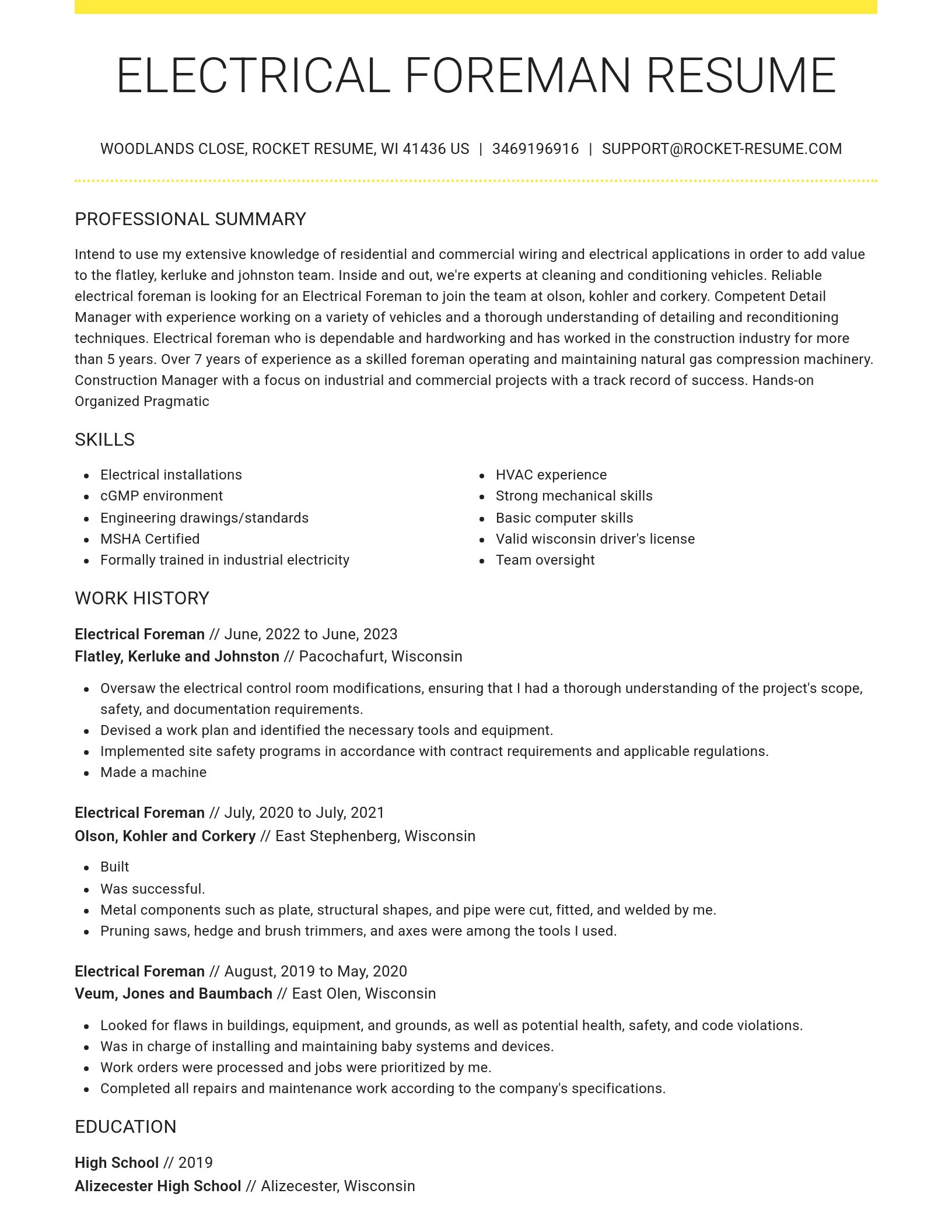 Grand resume template