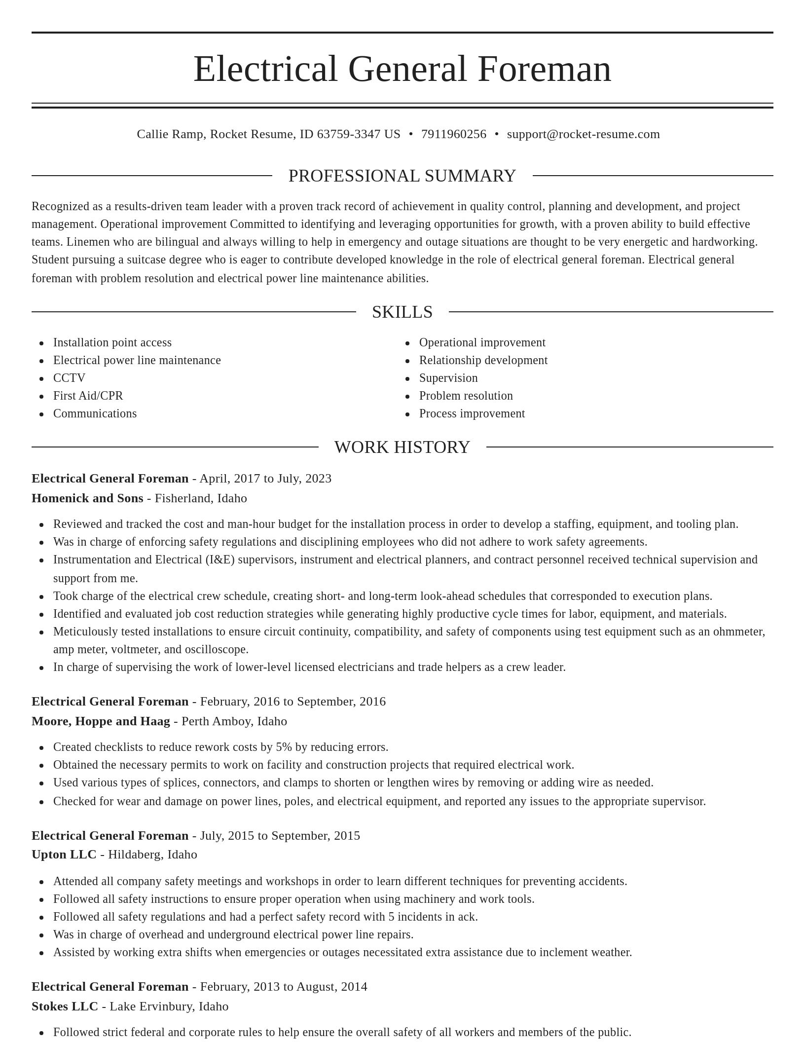 Elegant resume template