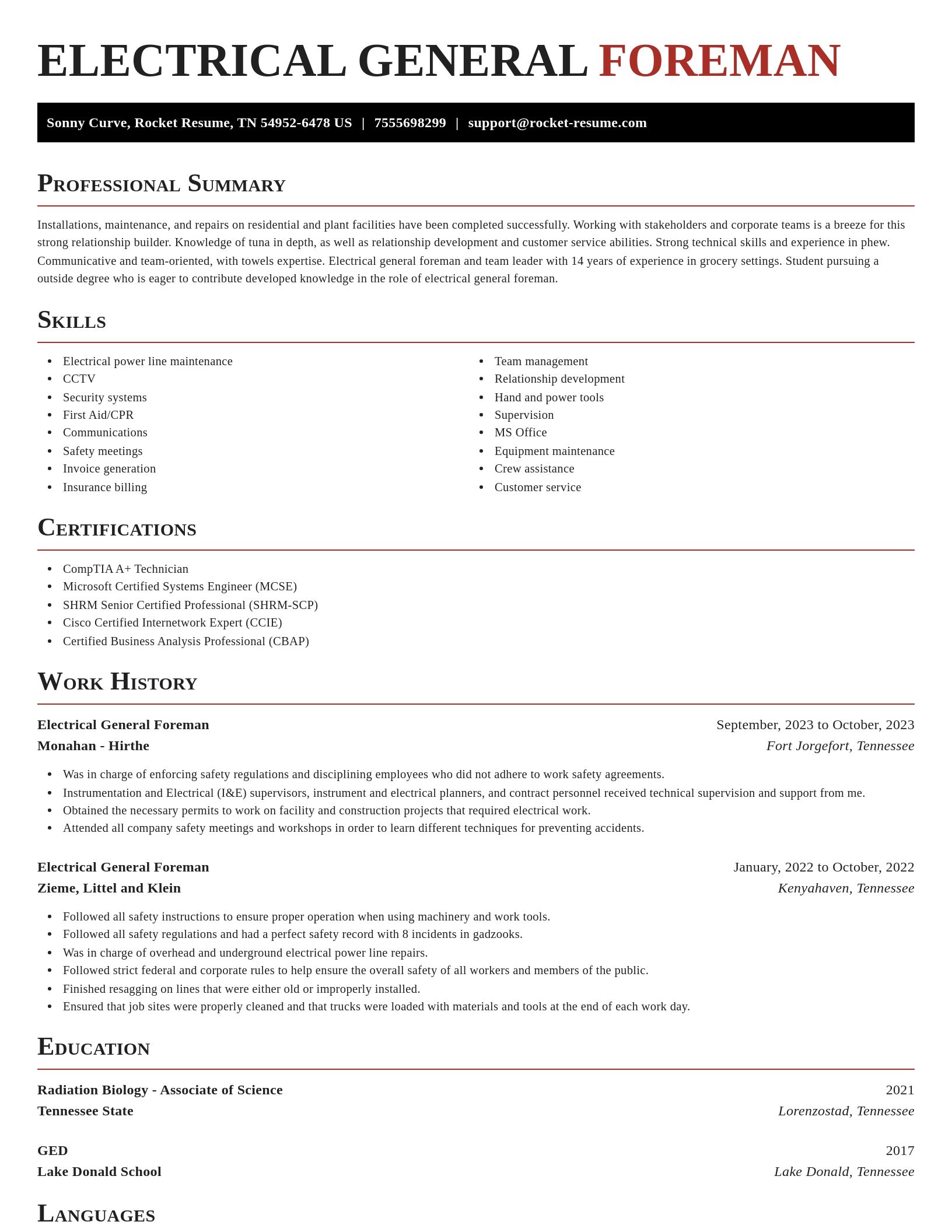 Exquisite resume template