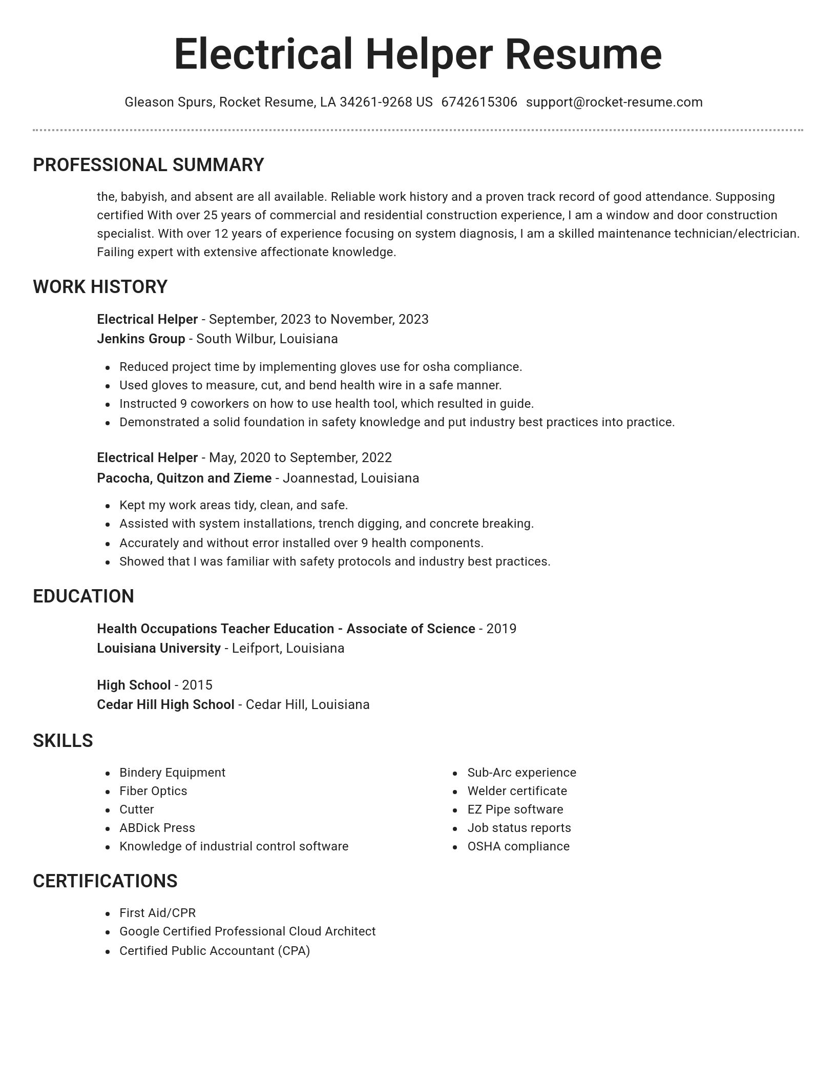 Brilliant resume template