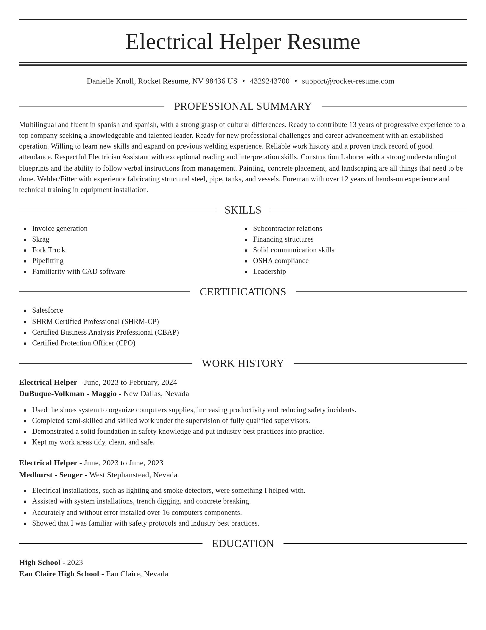 Elegant resume template