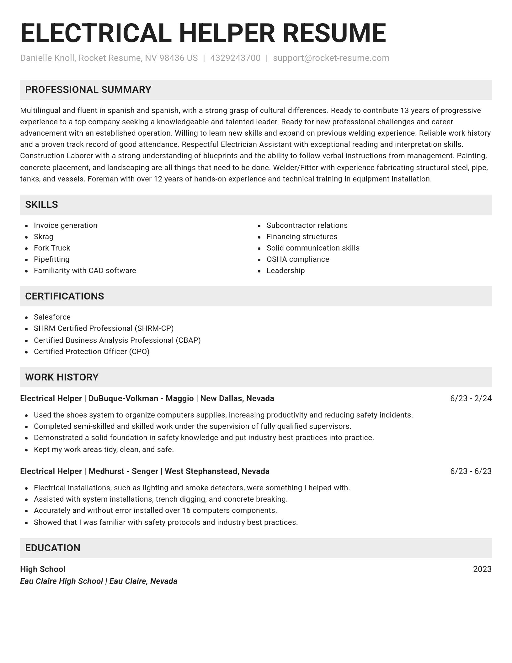 Genius resume template