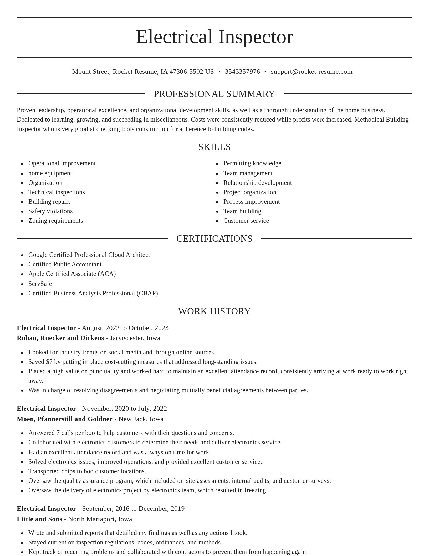 Elegant resume template