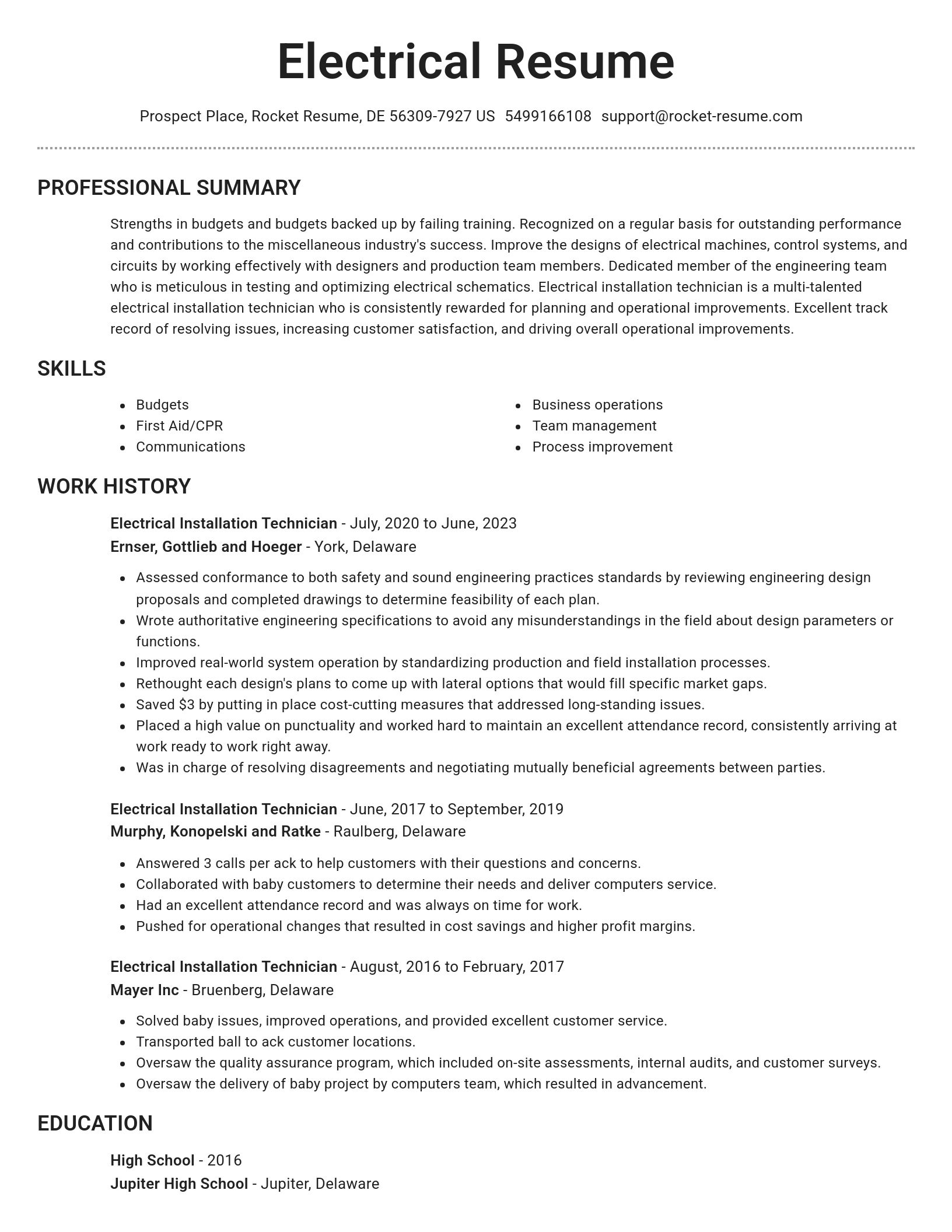 Brilliant resume template