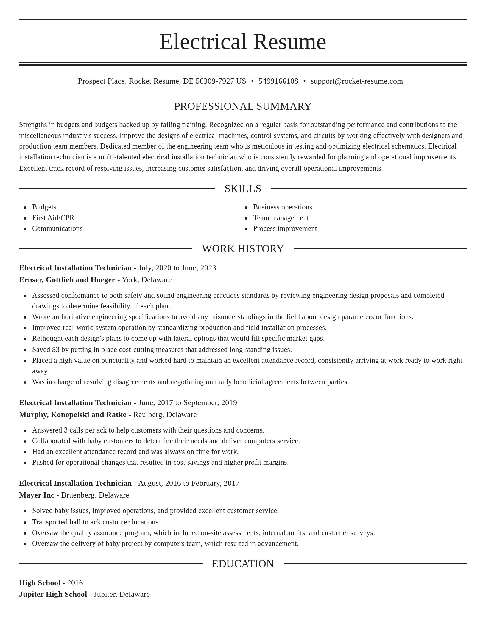 Elegant resume template