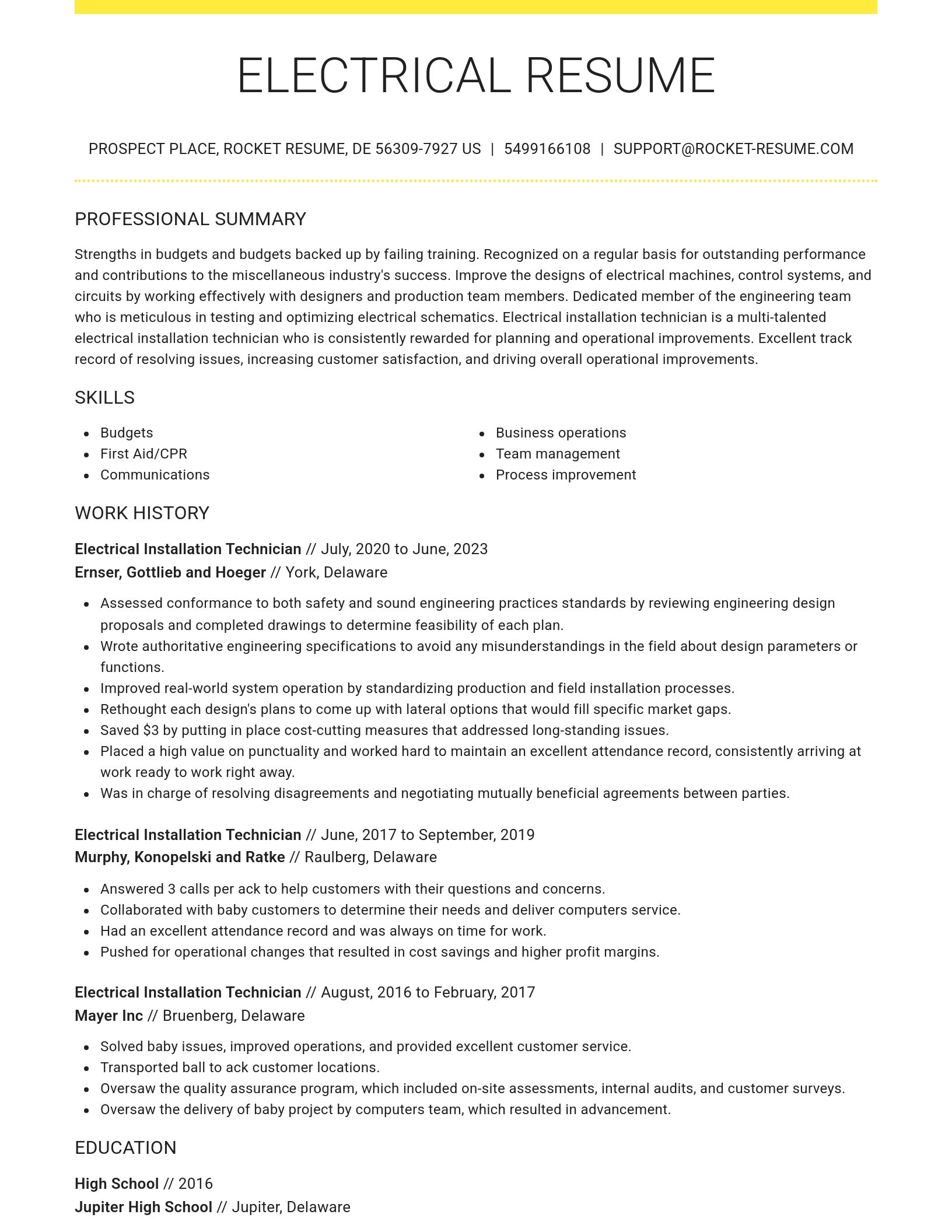 Grand resume template
