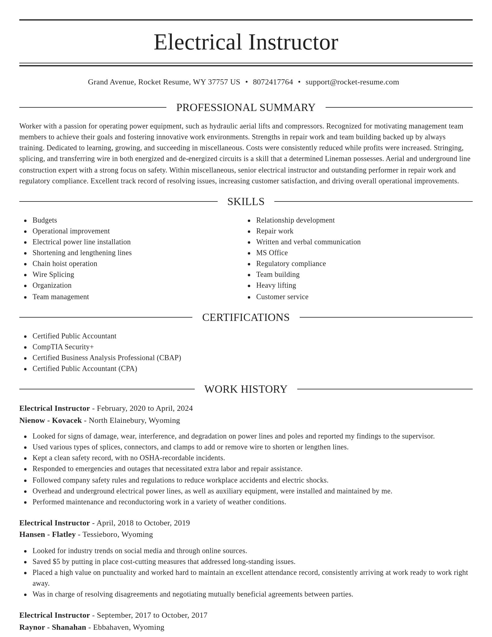 Elegant resume template