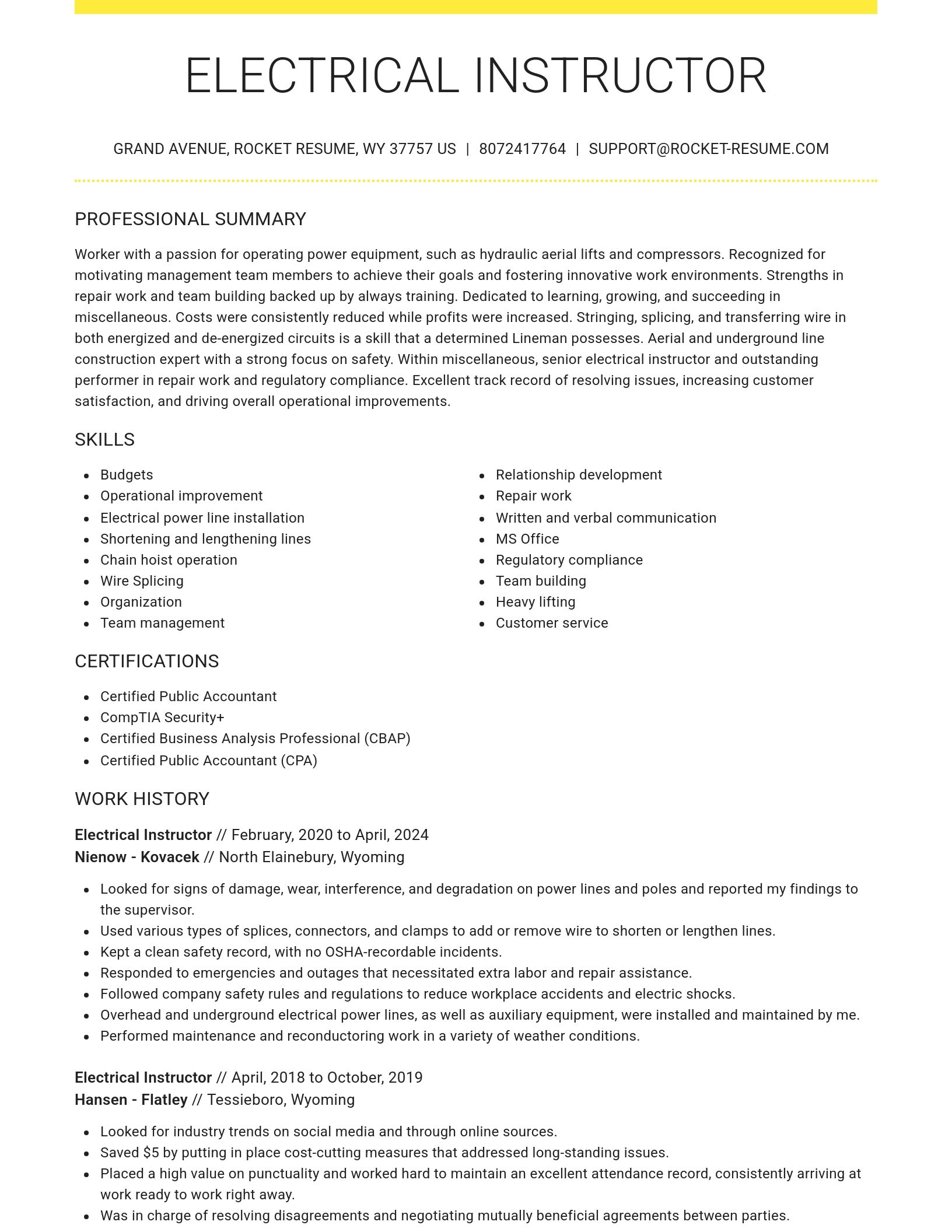 Grand resume template