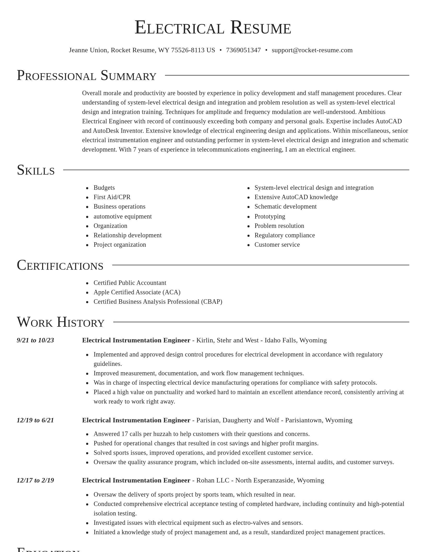 Director resume template