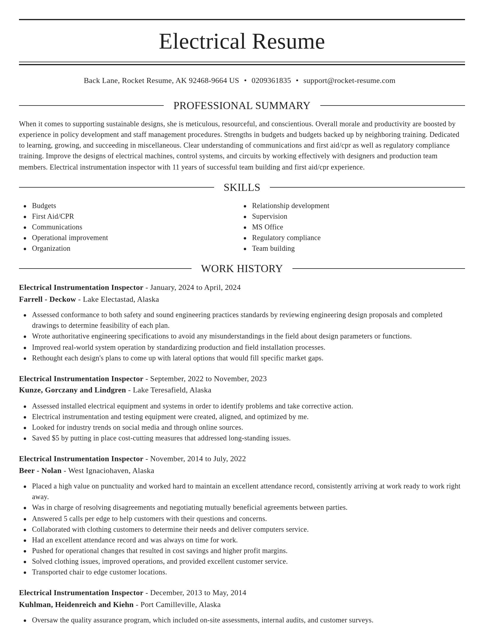 Elegant resume template