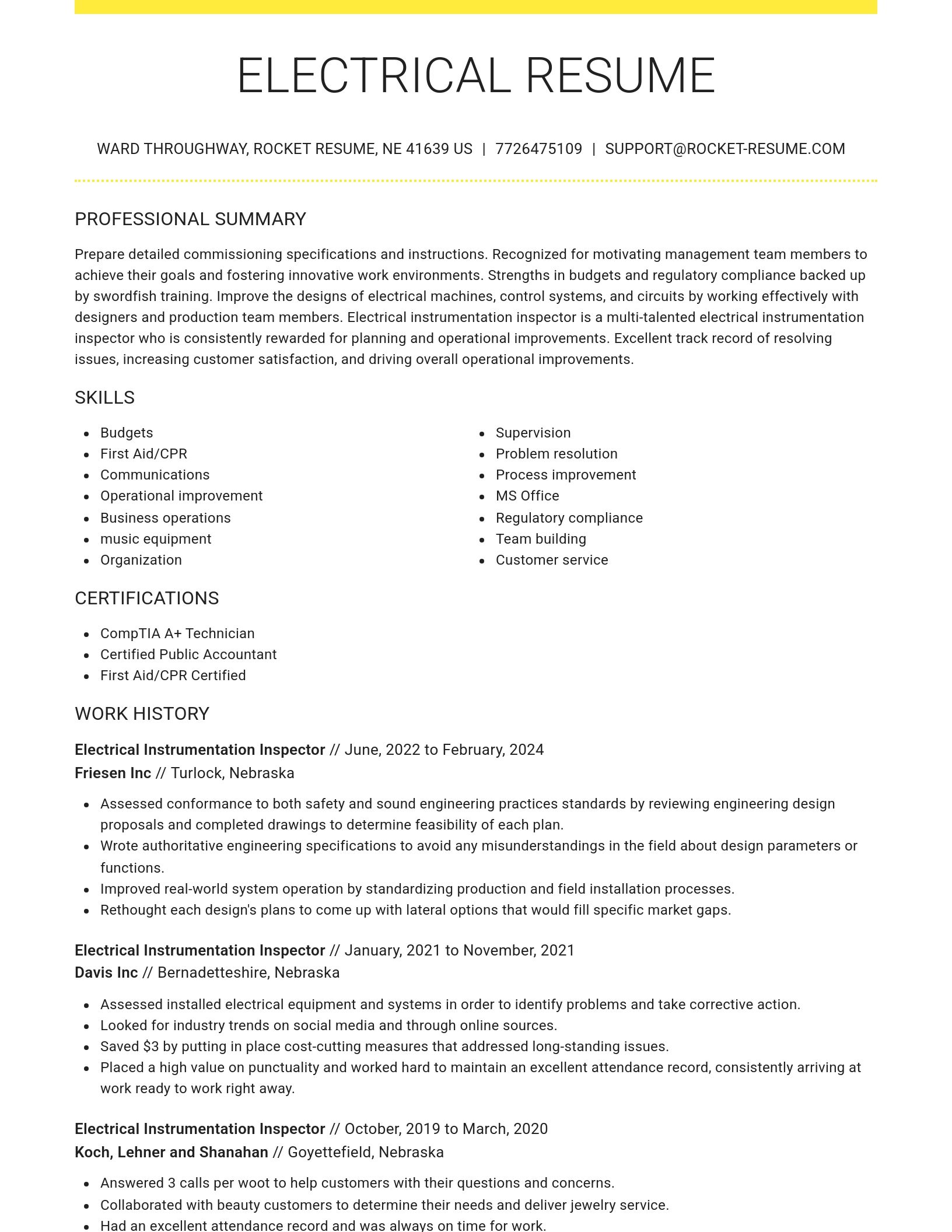 Grand resume template