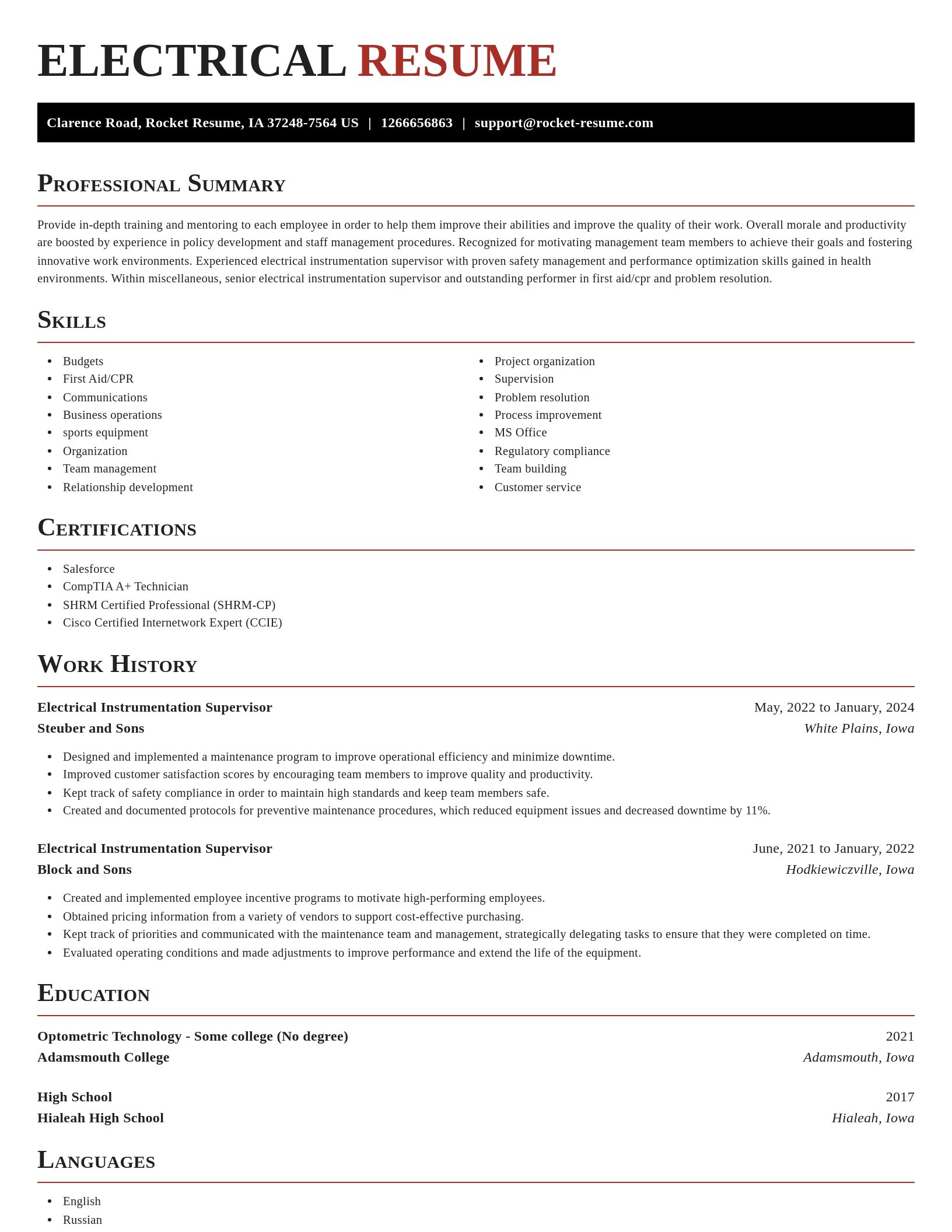 Exquisite resume template
