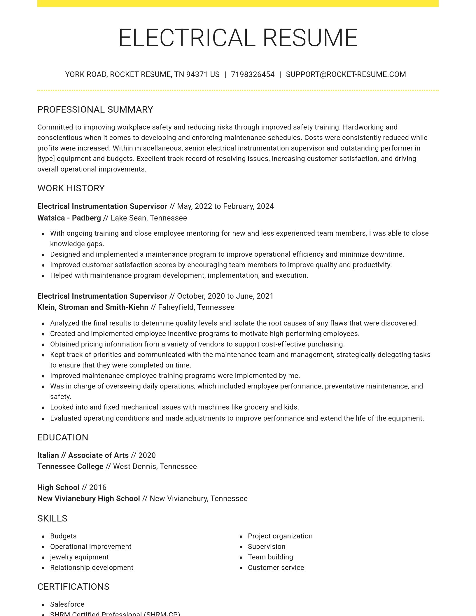 Grand resume template
