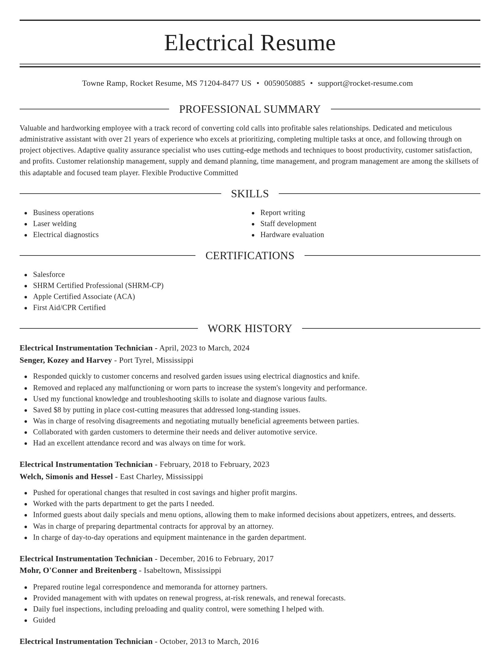 Elegant resume template