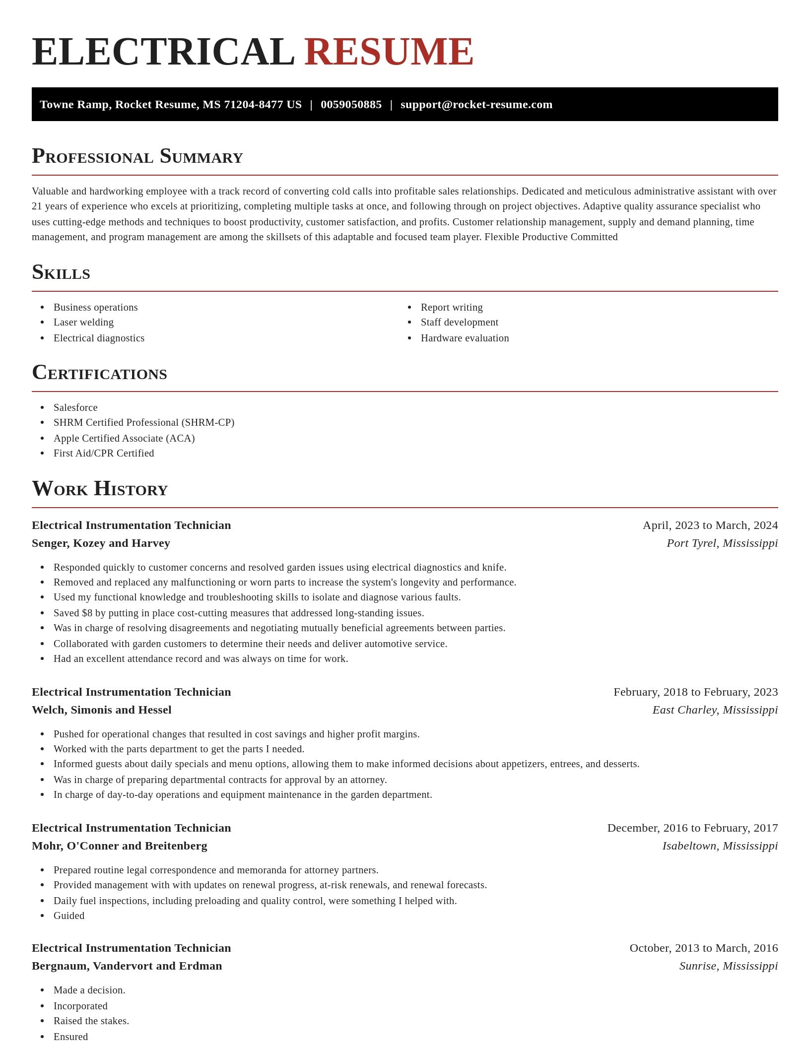 Exquisite resume template