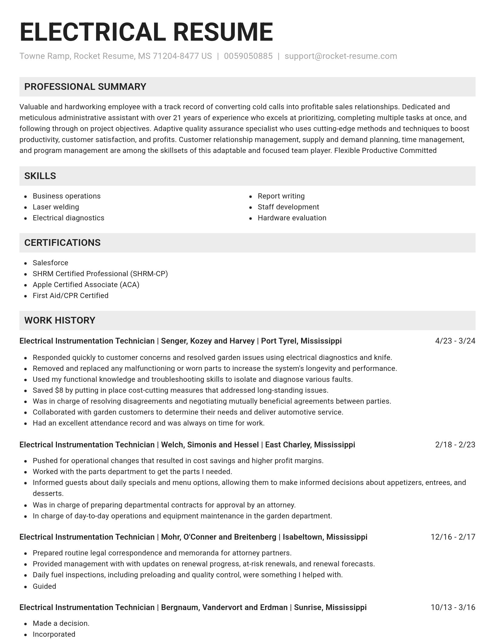 Genius resume template