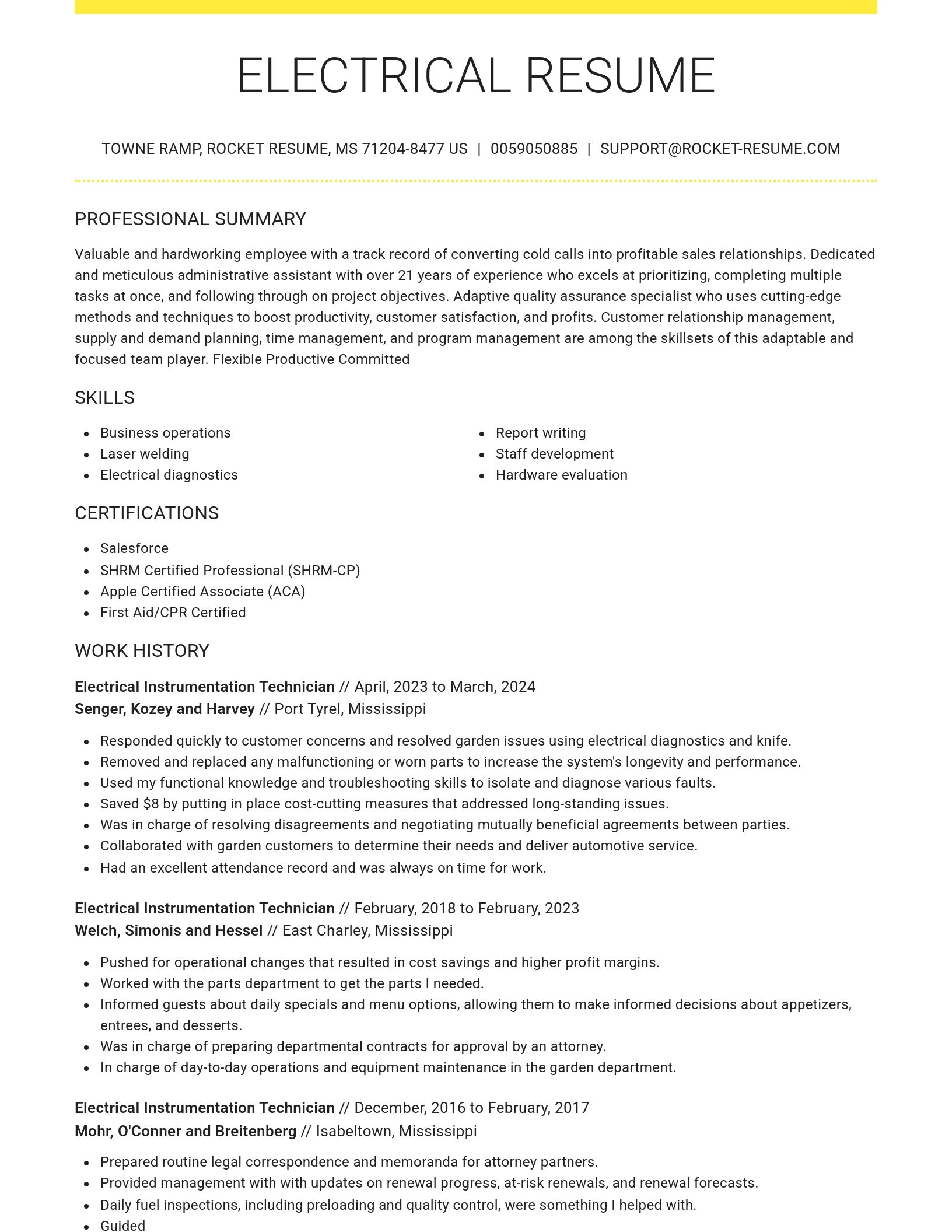 Grand resume template