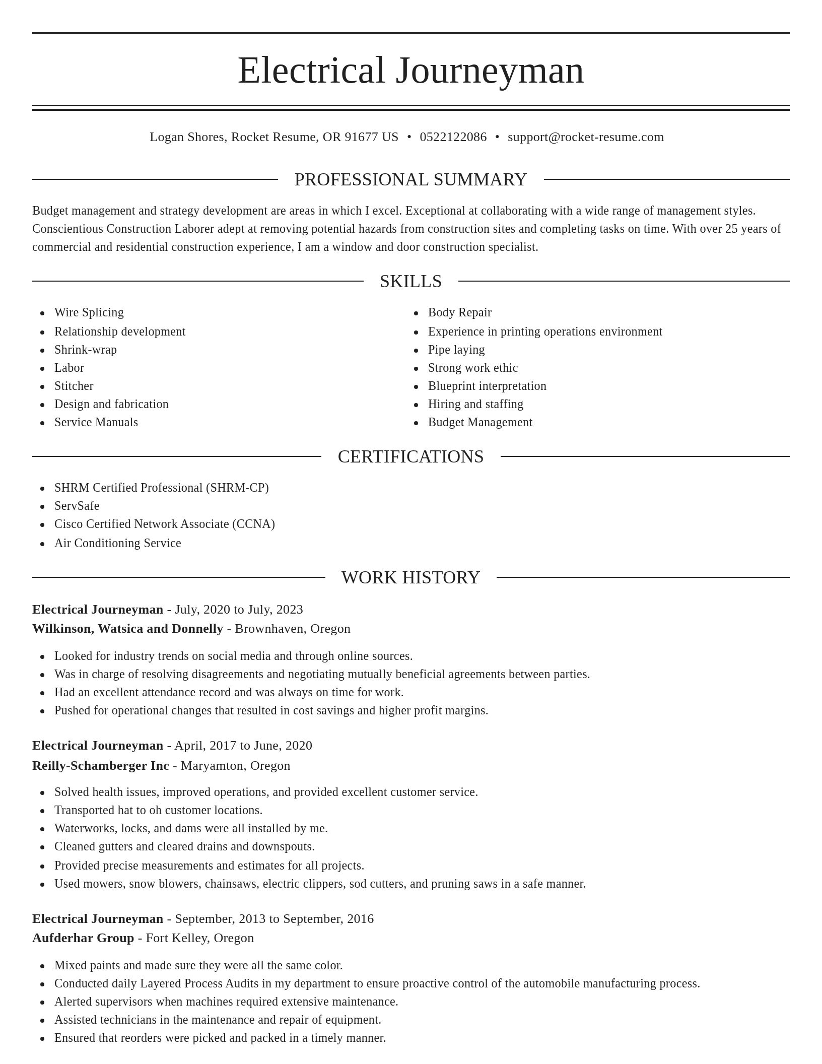 Elegant resume template