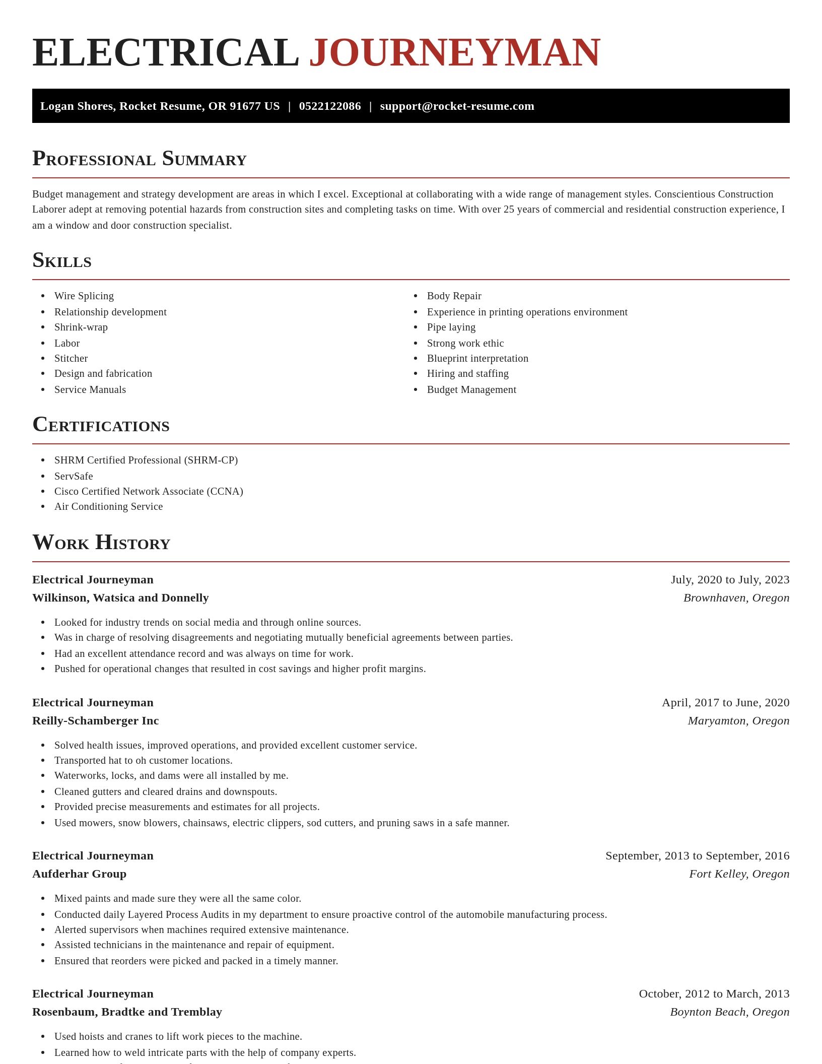 Exquisite resume template