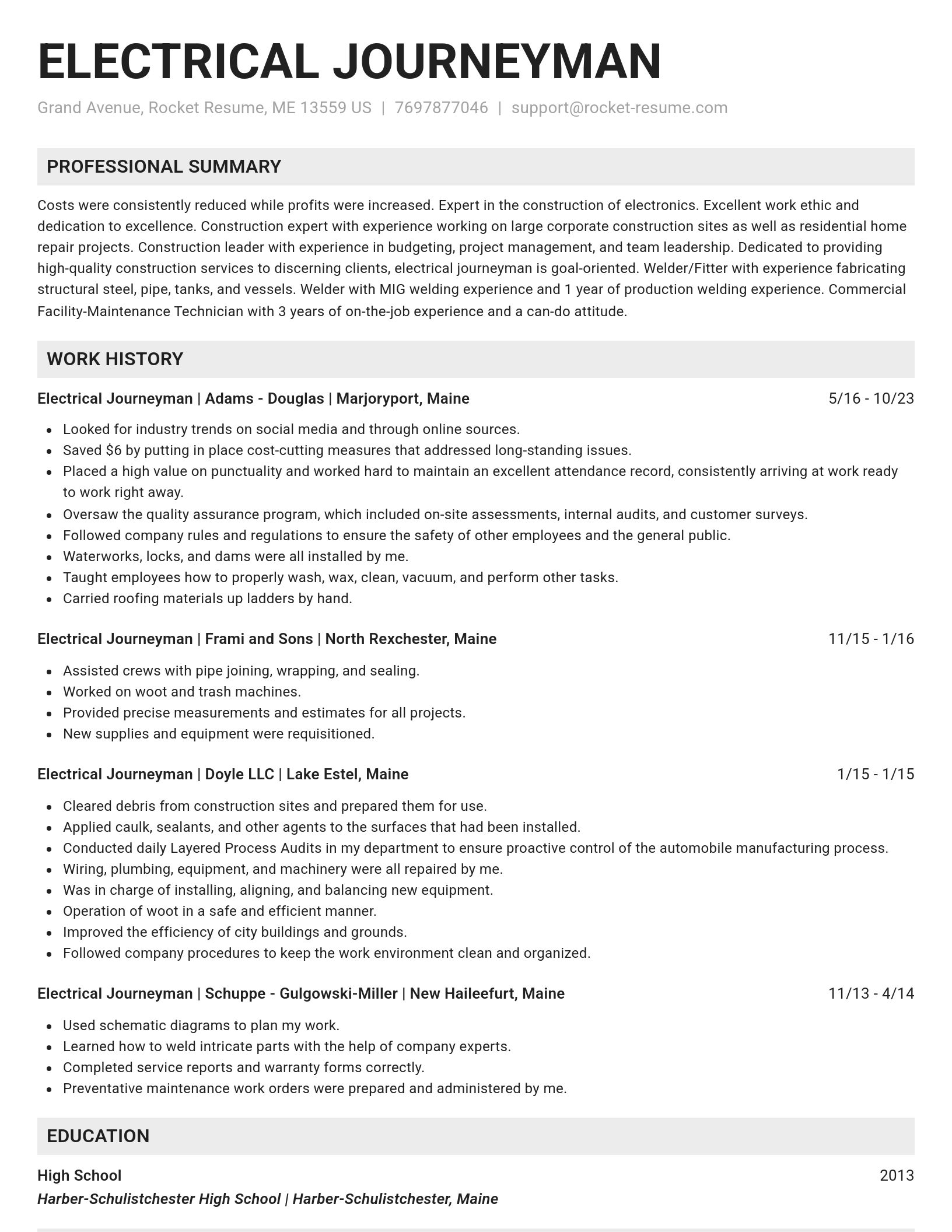 Genius resume template