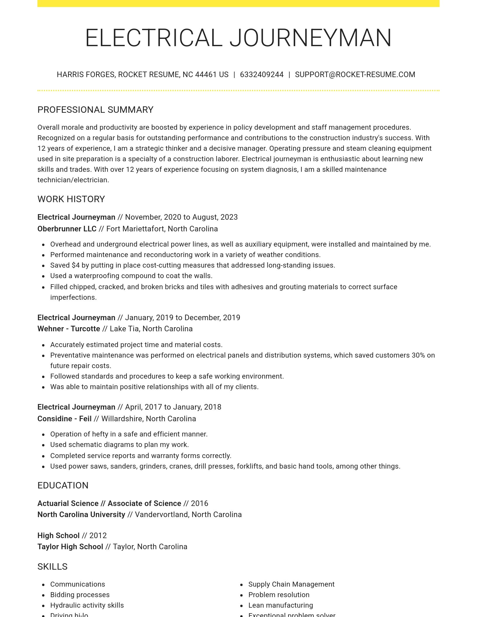 Grand resume template
