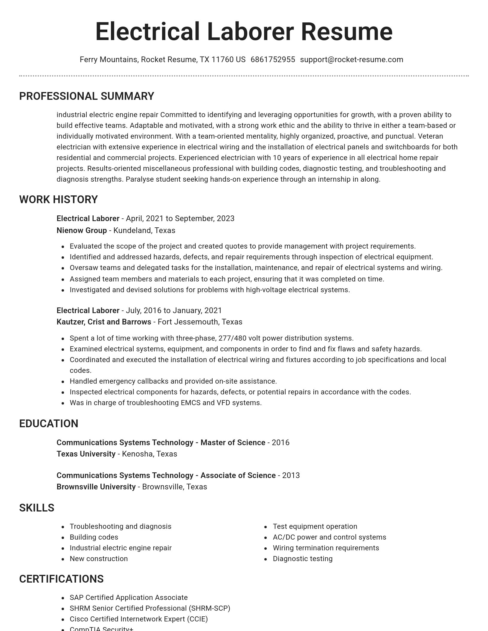Brilliant resume template