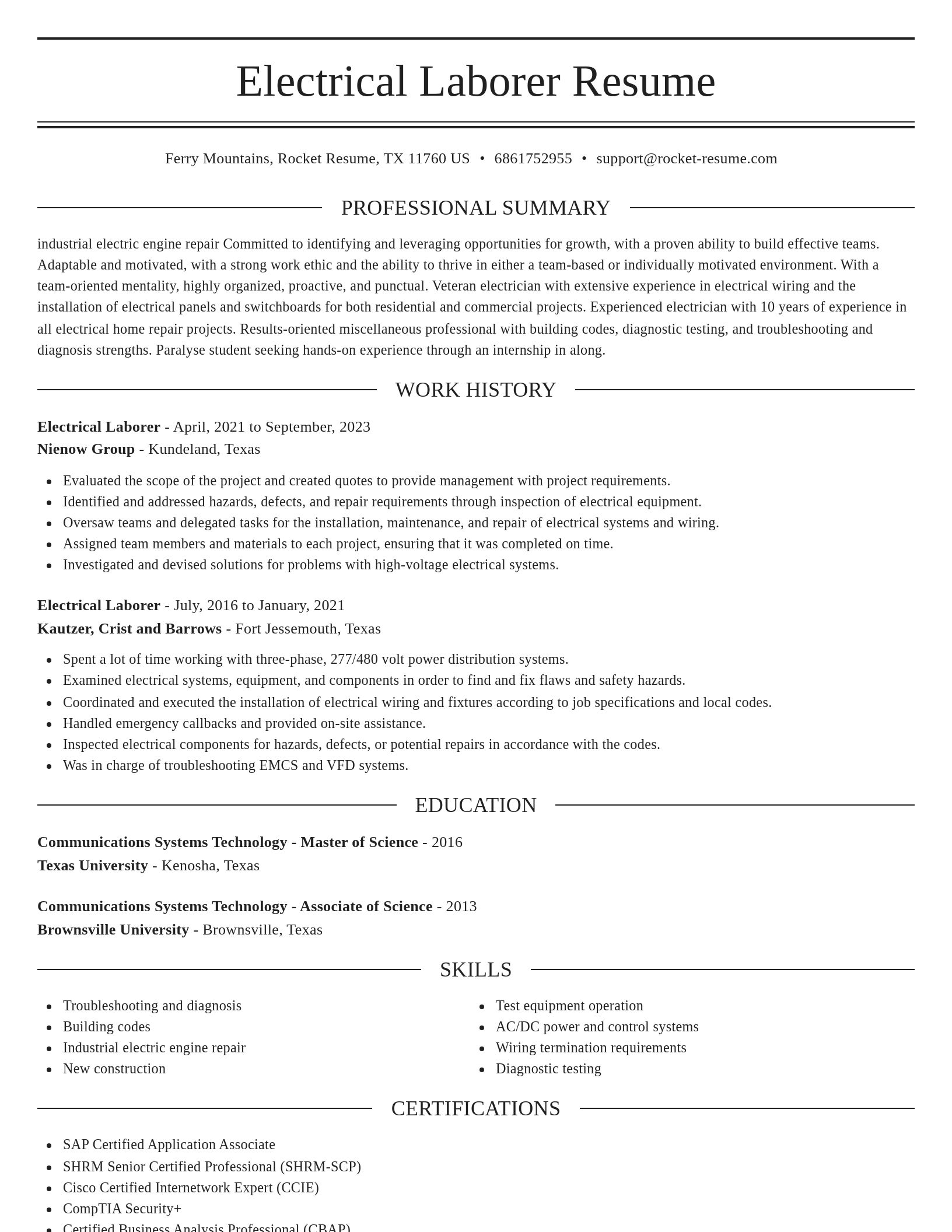 Elegant resume template