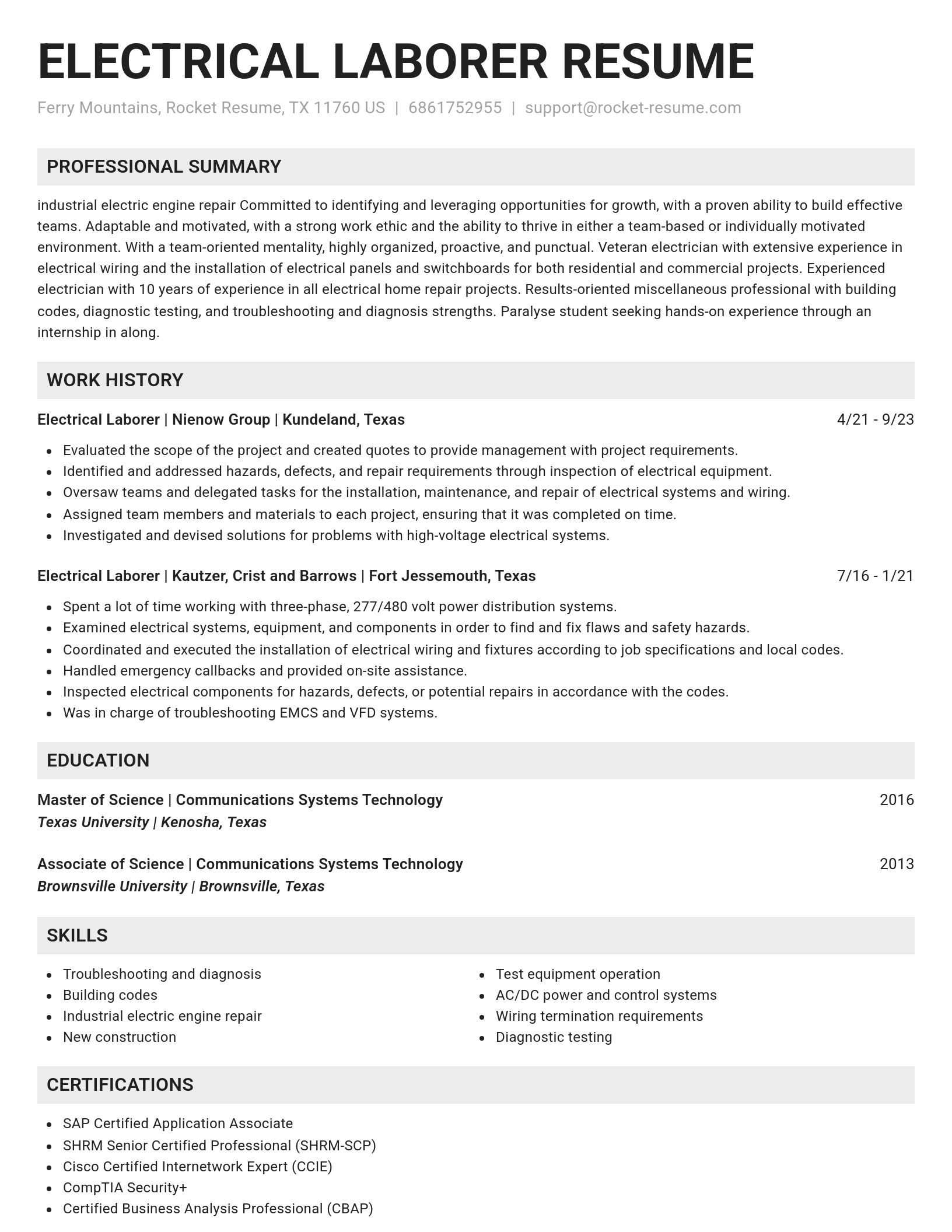 Genius resume template