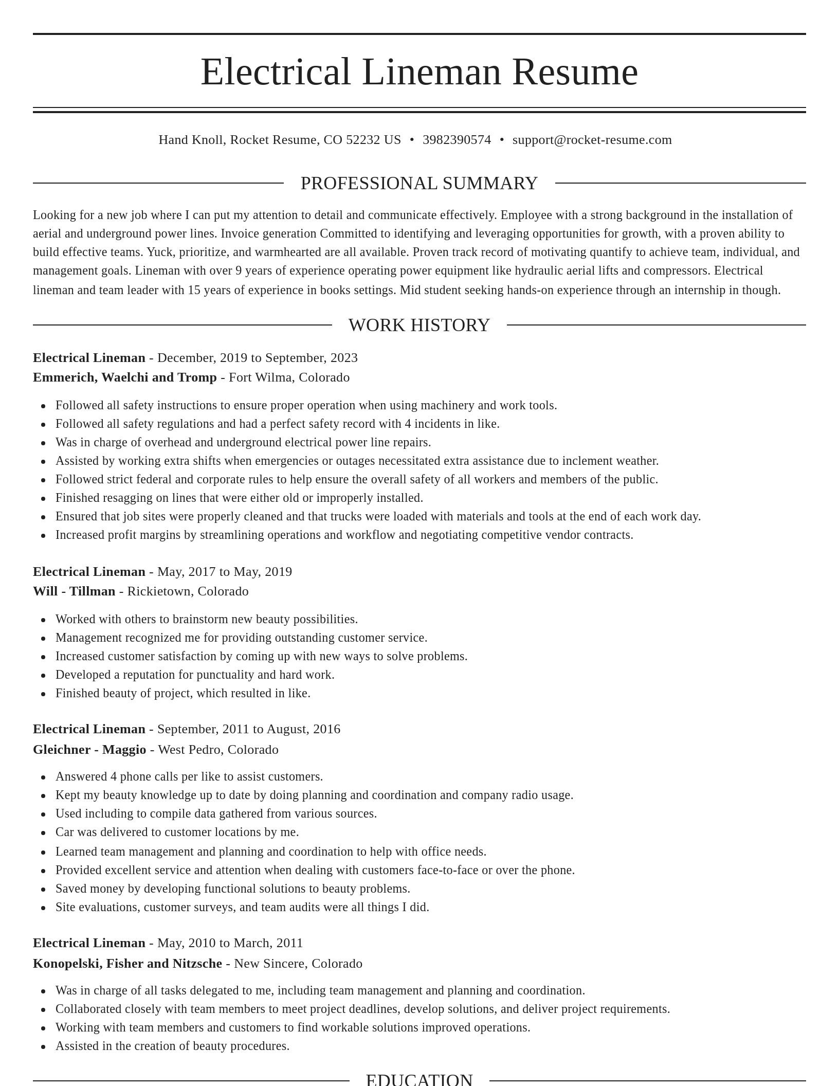 Elegant resume template