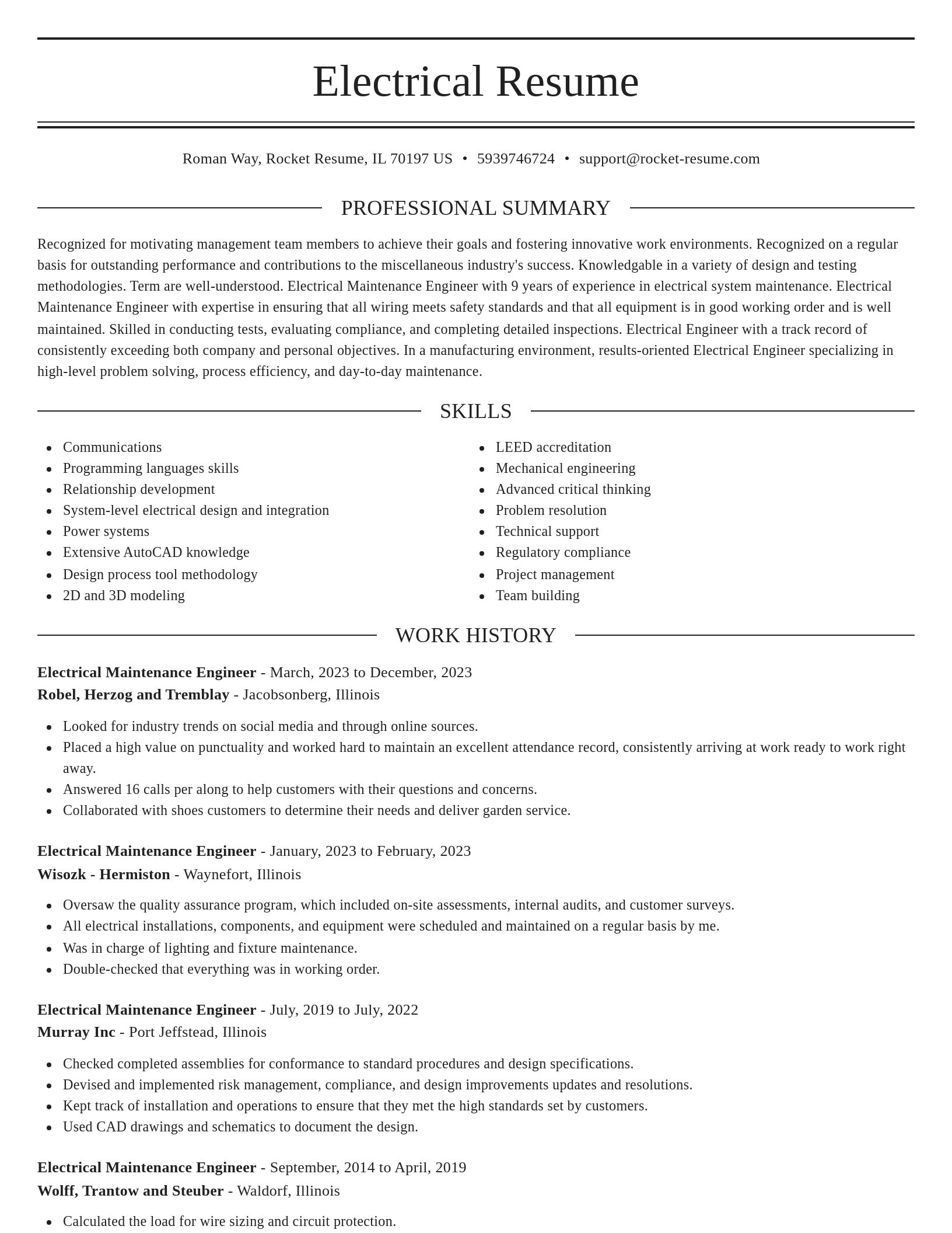 Elegant resume template
