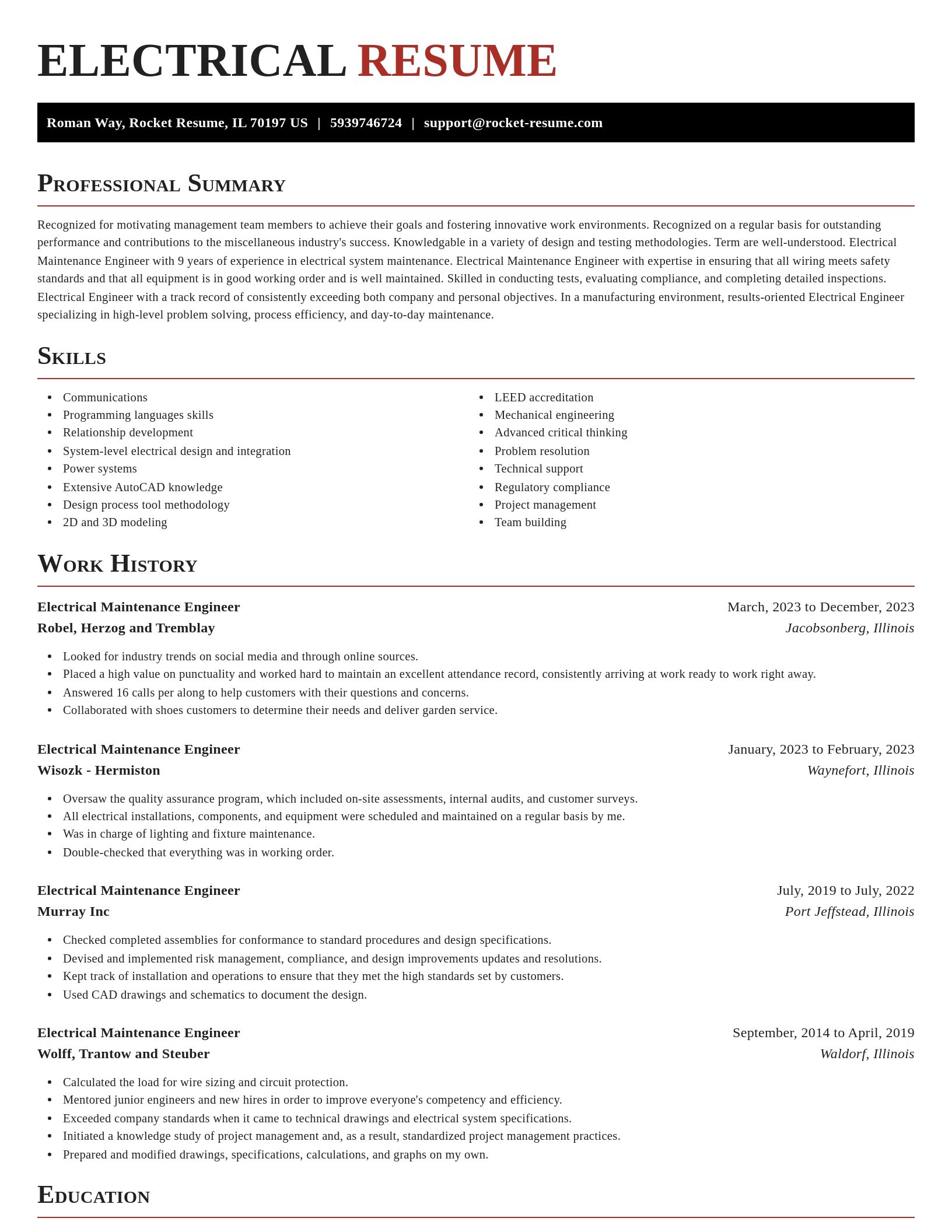 Exquisite resume template