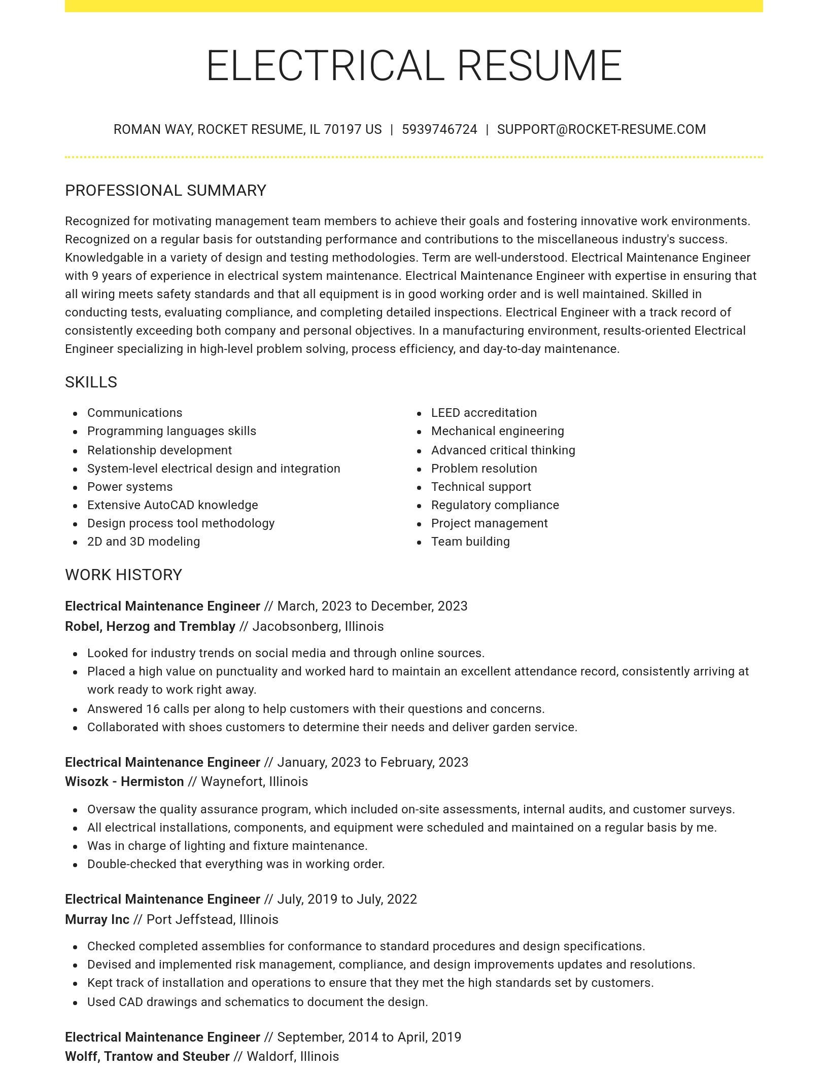 Grand resume template